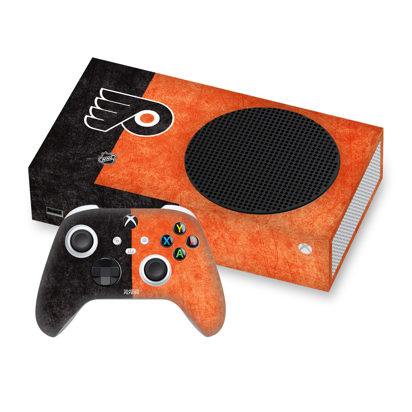 OFFICIAL NHL PHILADELPHIA FLYERS VINYL SKIN FOR SERIES S CONSOLE & CONTROLLER