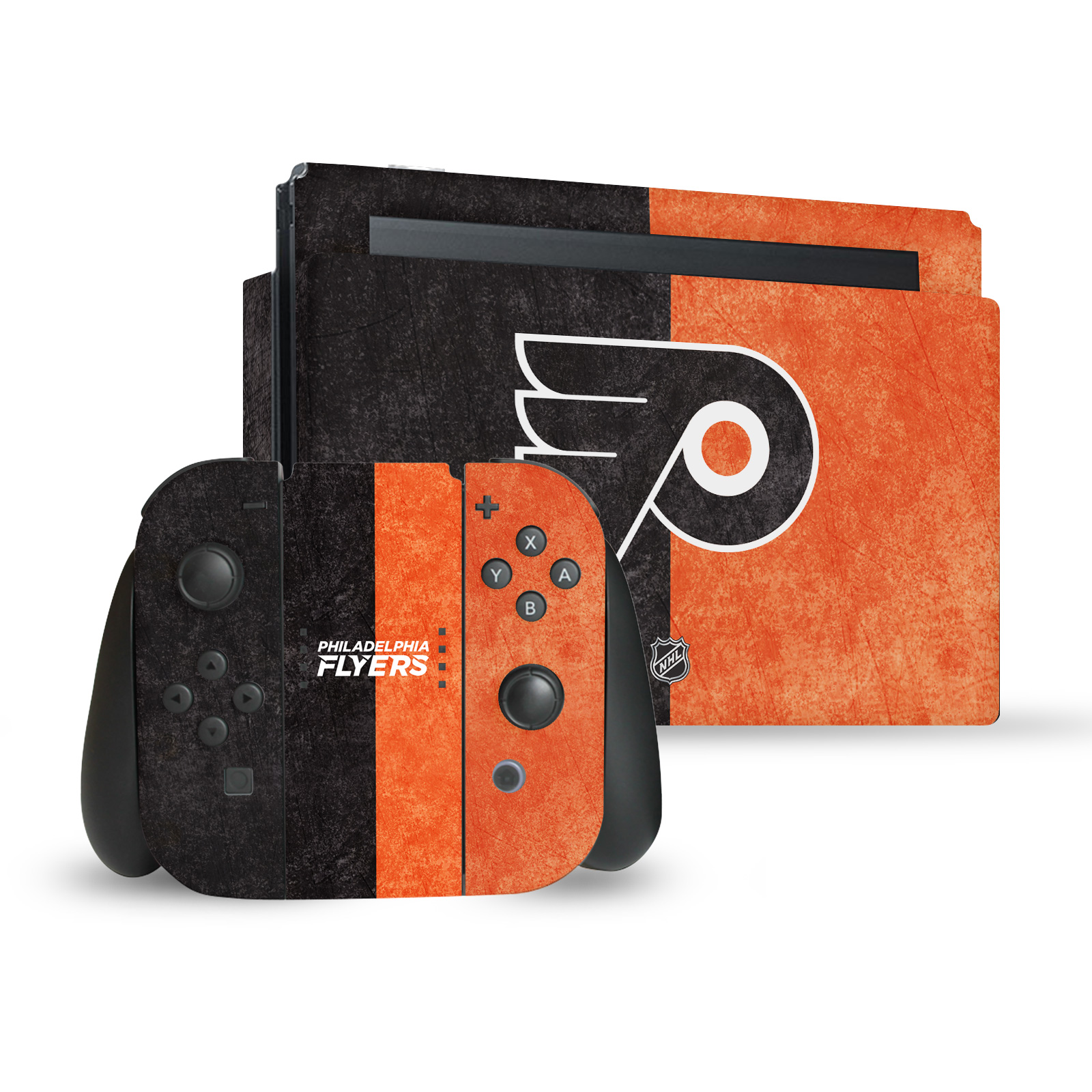 OFFICIAL NHL PHILADELPHIA FLYERS VINYL SKIN DECAL FOR NINTENDO SWITCH BUNDLE