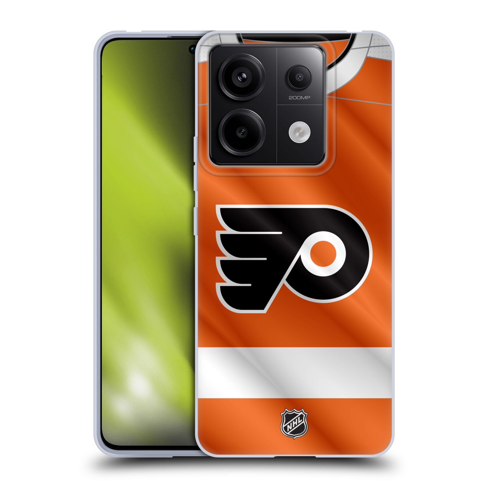 Silikonové pouzdro na mobil Xiaomi Redmi Note 13 Pro 5G / Poco X6 5G - NHL - Dres Philadelphia Flyers (Silikonový kryt, obal, pouzdro na mobilní telefon Xiaomi Redmi Note 13 Pro 5G / Poco X6 5G s licencovaným motivem NHL - Dres Philadelphia Flyers)