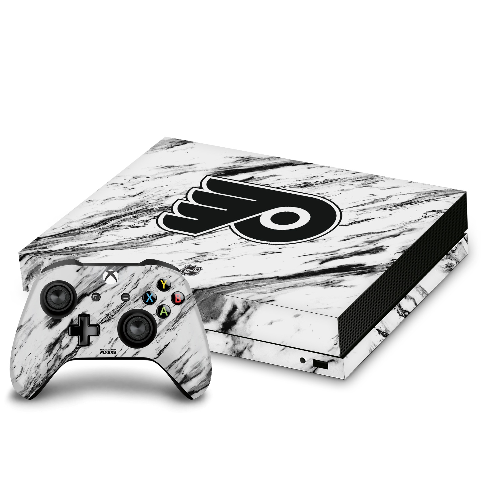 OFFICIAL NHL PHILADELPHIA FLYERS VINYL STICKER SKIN DECAL FOR XBOX ONE X BUNDLE