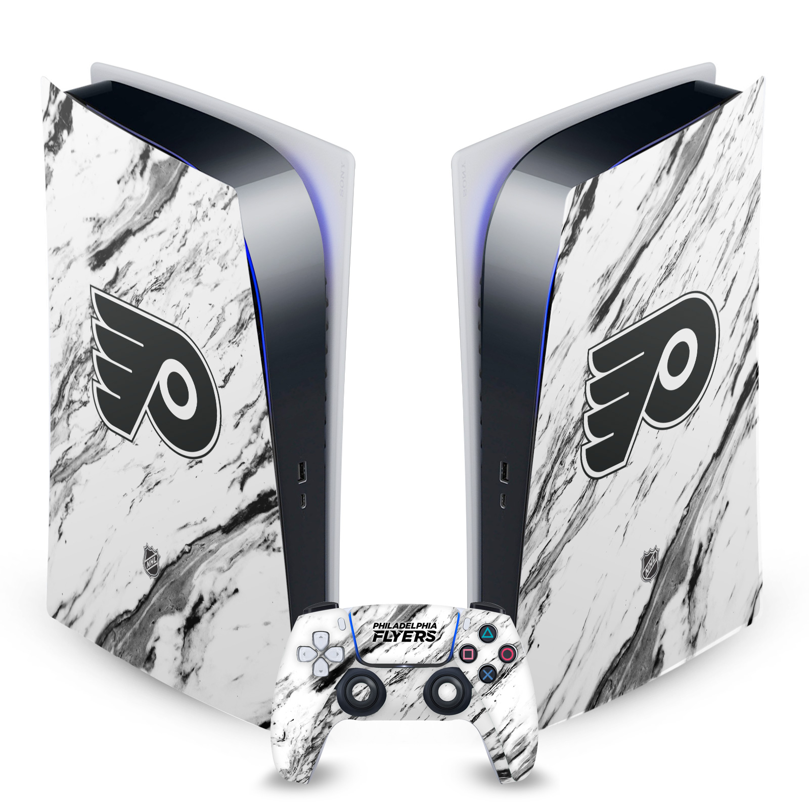 OFFICIAL NHL PHILADELPHIA FLYERS VINYL SKIN FOR SONY PS5 DIGITAL EDITION BUNDLE