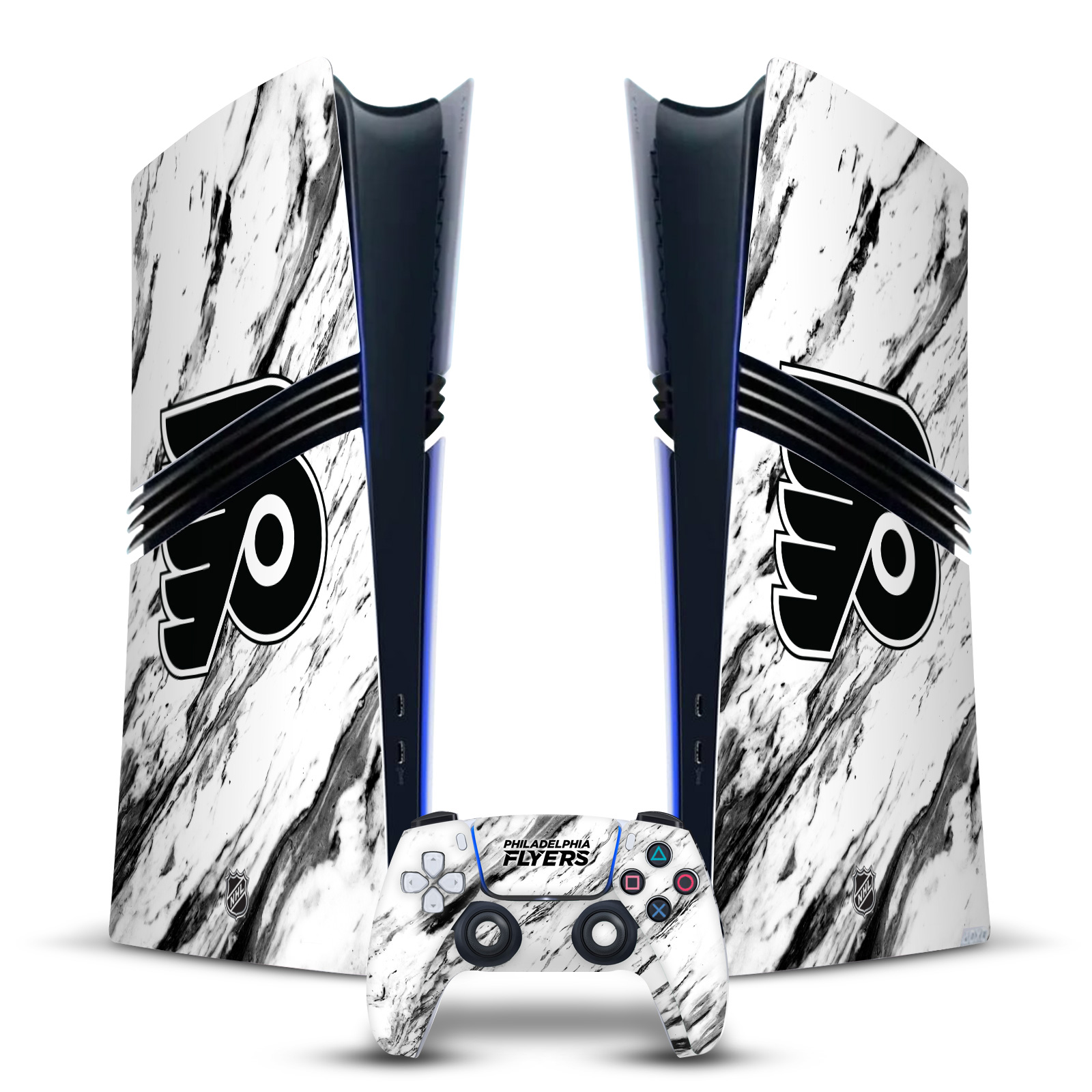 NHL PHILADELPHIA FLYERS VINYL SKIN FOR SONY PS5 PRO DIGITAL EDITION BUNDLE