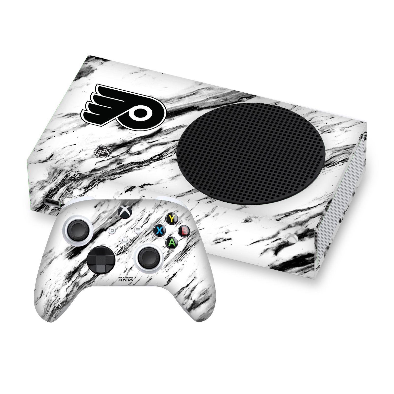 OFFICIAL NHL PHILADELPHIA FLYERS VINYL SKIN FOR SERIES S CONSOLE & CONTROLLER