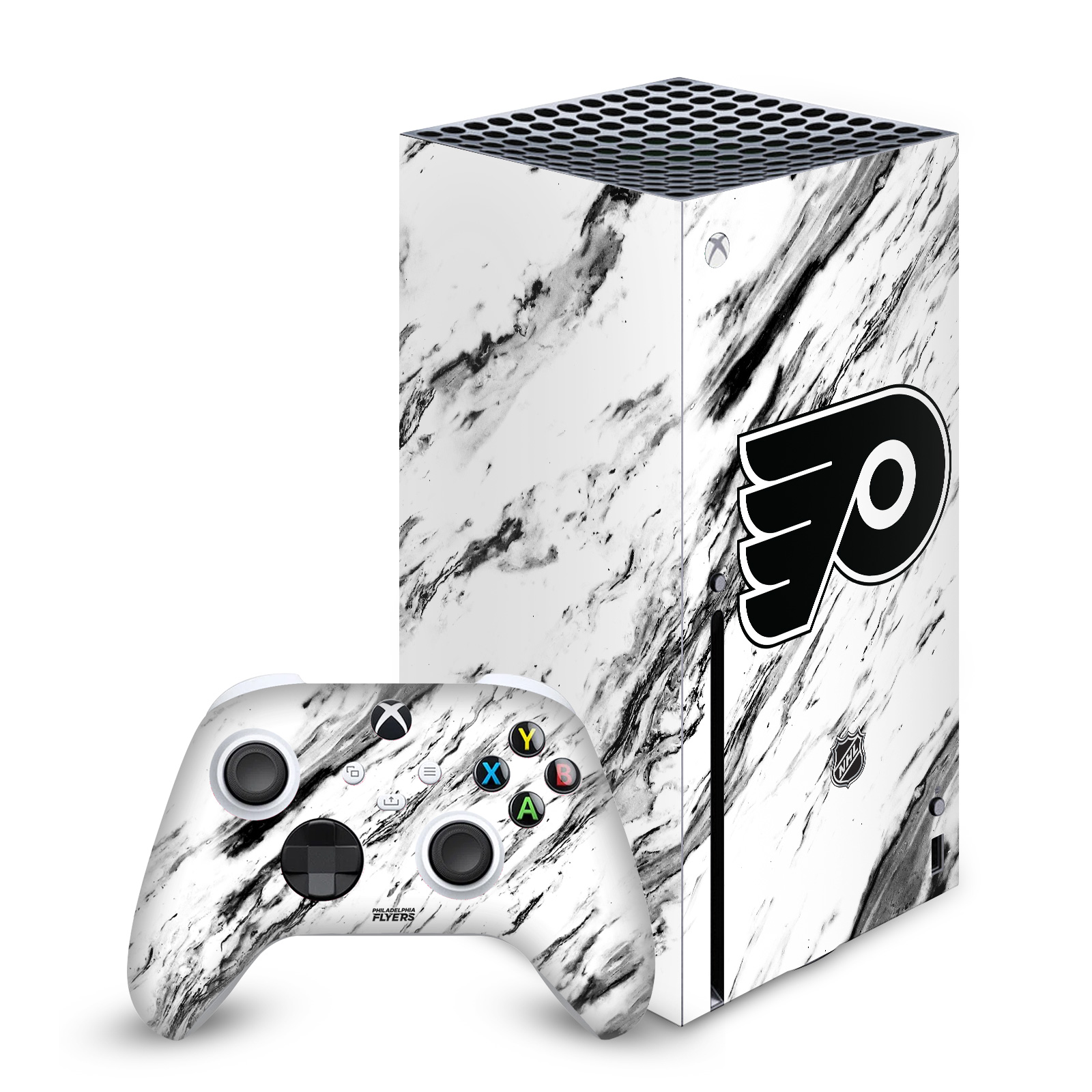 OFFICIAL NHL PHILADELPHIA FLYERS VINYL SKIN FOR SERIES X CONSOLE & CONTROLLER