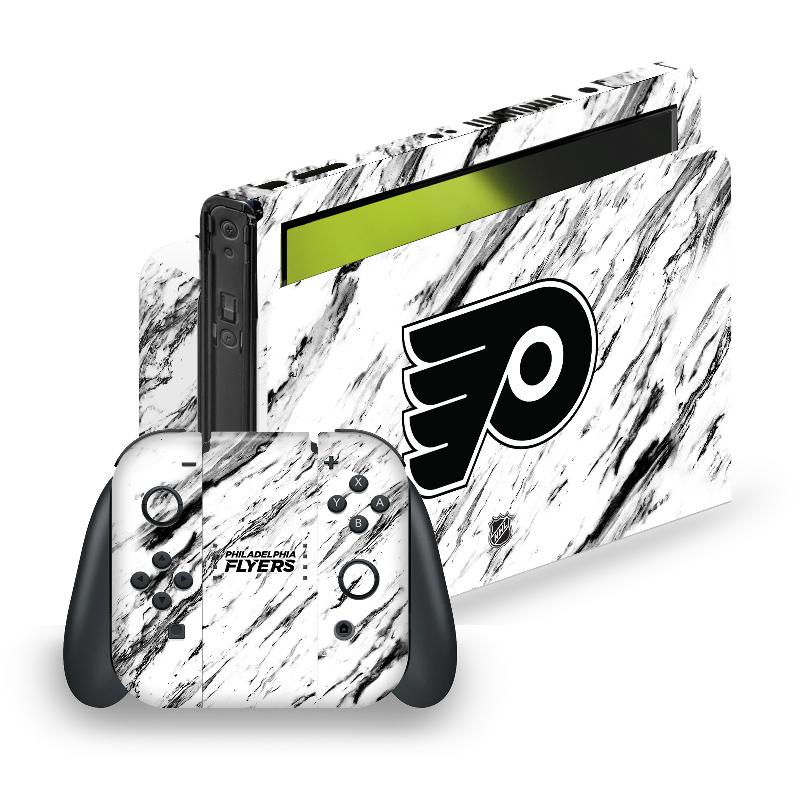 OFFICIAL NHL PHILADELPHIA FLYERS VINYL SKIN FOR NINTENDO SWITCH OLED BUNDLE