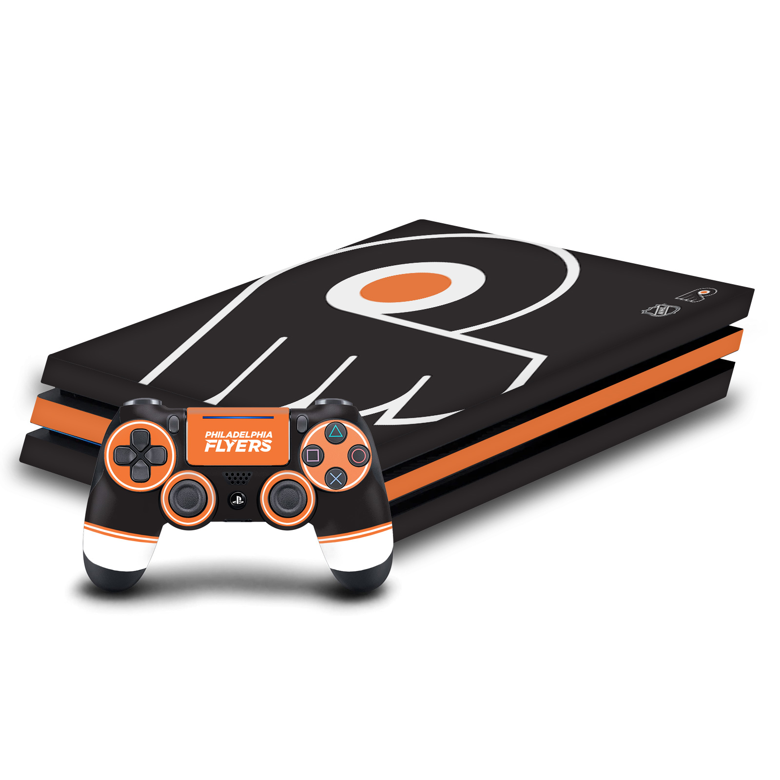 OFFICIAL NHL PHILADELPHIA FLYERS VINYL SKIN DECAL FOR SONY PS4 PRO BUNDLE