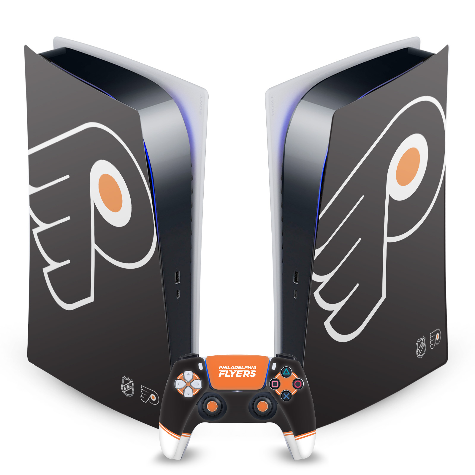 OFFICIAL NHL PHILADELPHIA FLYERS VINYL SKIN FOR SONY PS5 DIGITAL EDITION BUNDLE