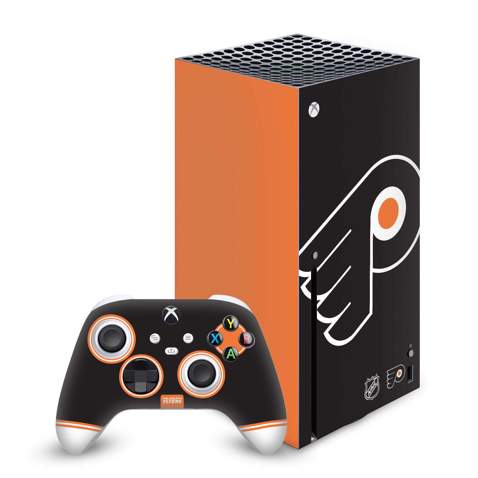 OFFICIAL NHL PHILADELPHIA FLYERS VINYL SKIN FOR SERIES X CONSOLE & CONTROLLER