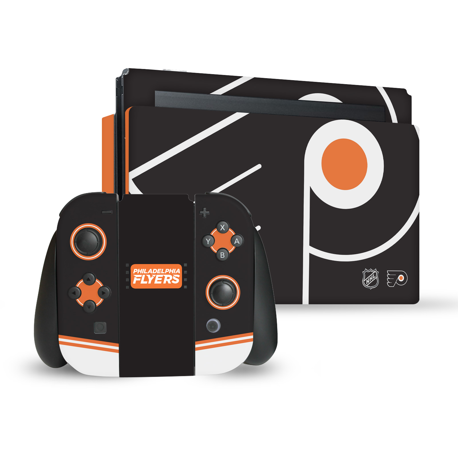 OFFICIAL NHL PHILADELPHIA FLYERS VINYL SKIN DECAL FOR NINTENDO SWITCH BUNDLE