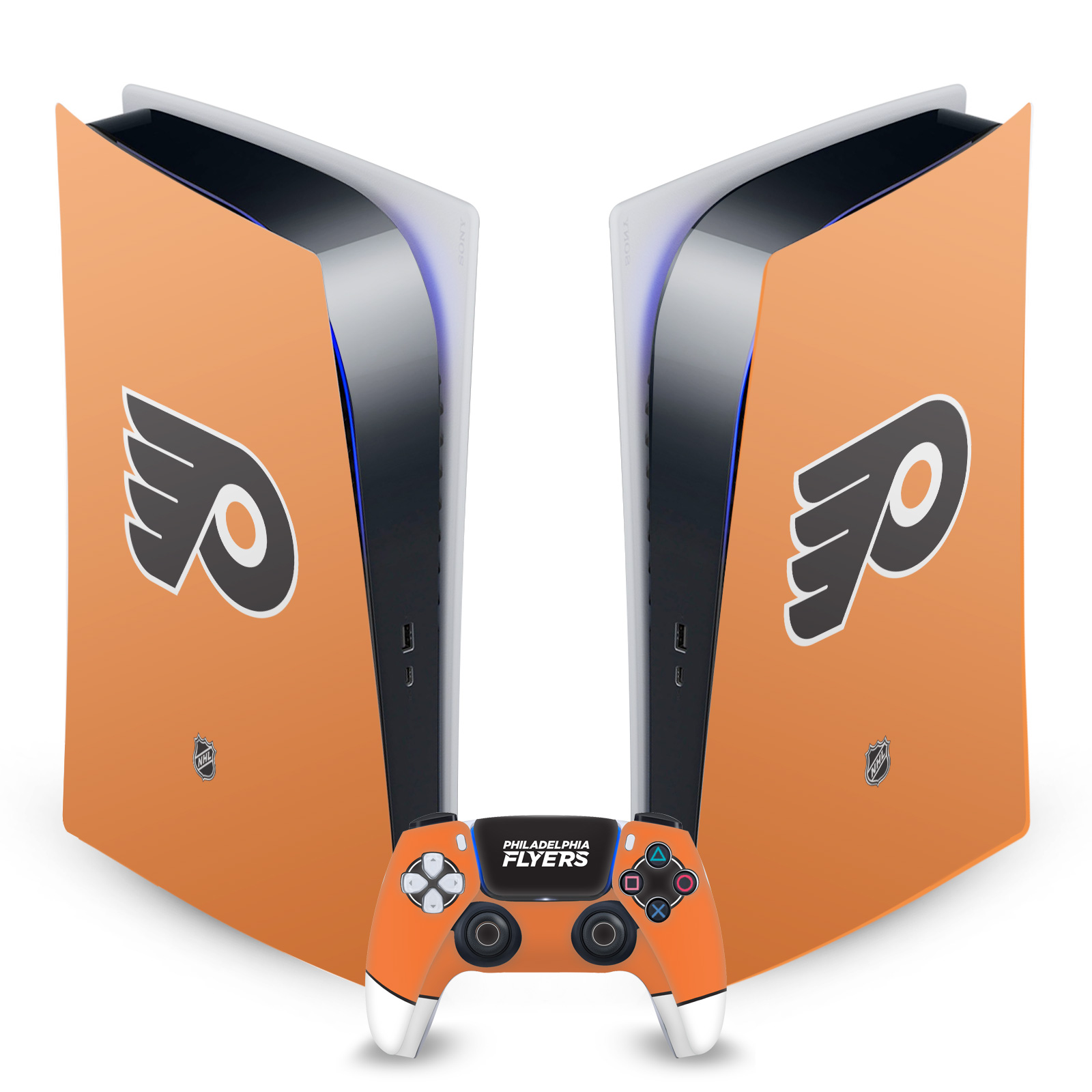 OFFICIAL NHL PHILADELPHIA FLYERS VINYL SKIN FOR SONY PS5 DIGITAL EDITION BUNDLE