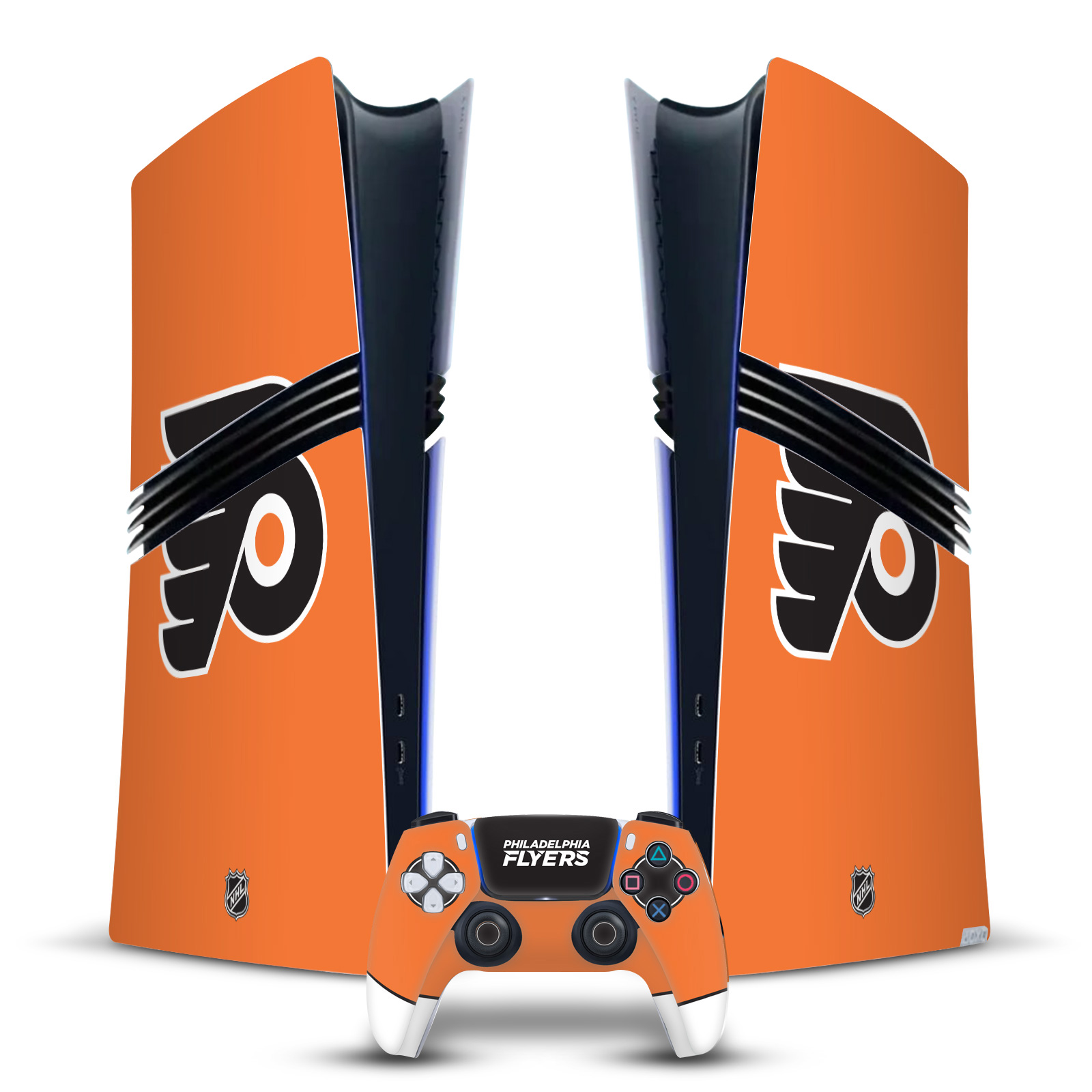 NHL PHILADELPHIA FLYERS VINYL SKIN FOR SONY PS5 PRO DIGITAL EDITION BUNDLE