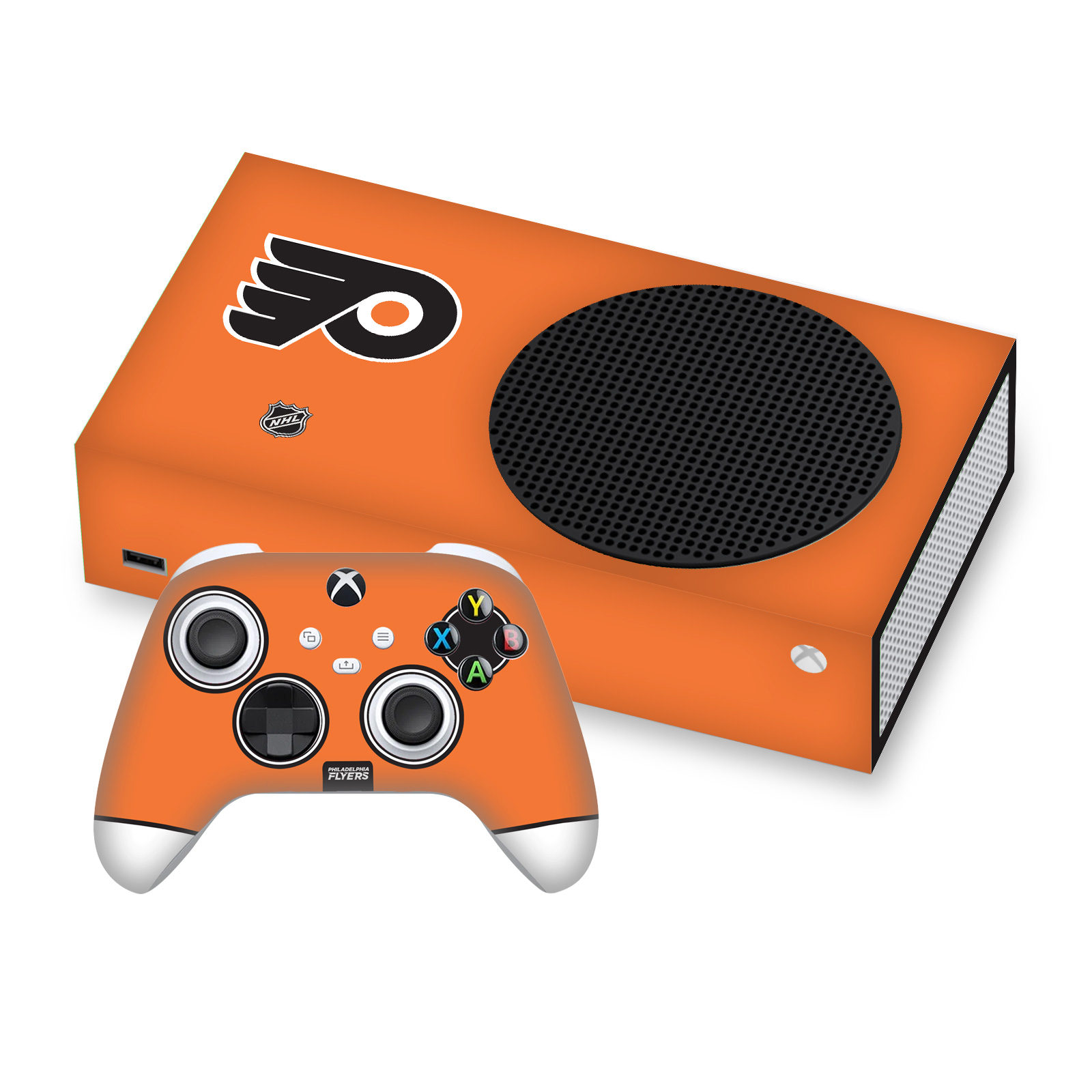 OFFICIAL NHL PHILADELPHIA FLYERS VINYL SKIN FOR SERIES S CONSOLE & CONTROLLER