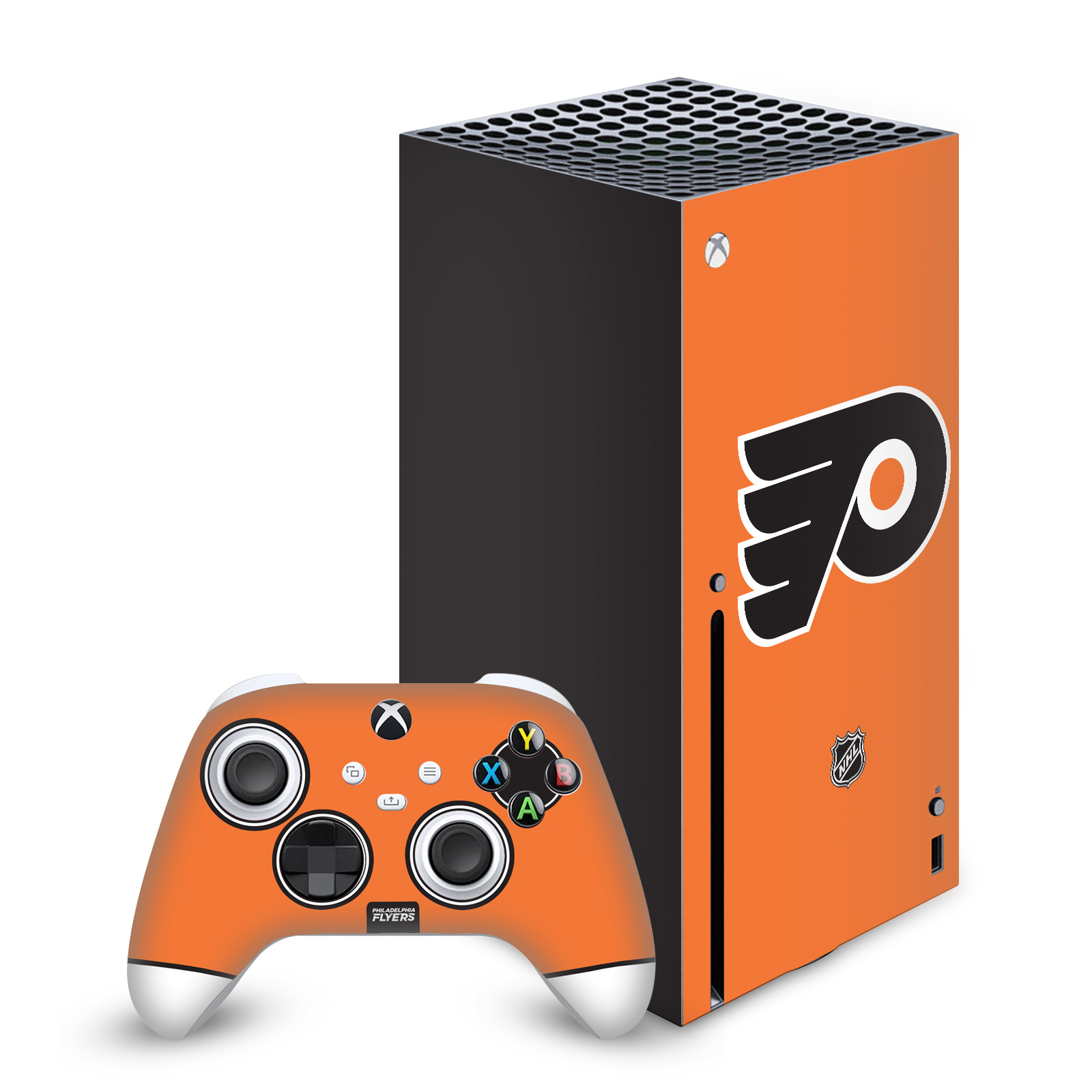 OFFICIAL NHL PHILADELPHIA FLYERS VINYL SKIN FOR SERIES X CONSOLE & CONTROLLER