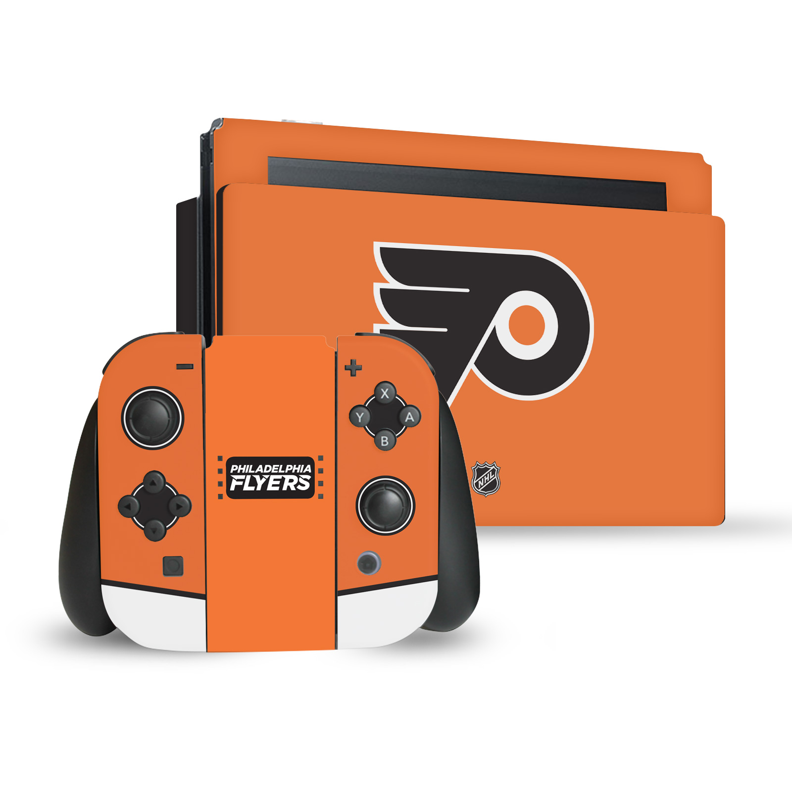 OFFICIAL NHL PHILADELPHIA FLYERS VINYL SKIN DECAL FOR NINTENDO SWITCH BUNDLE