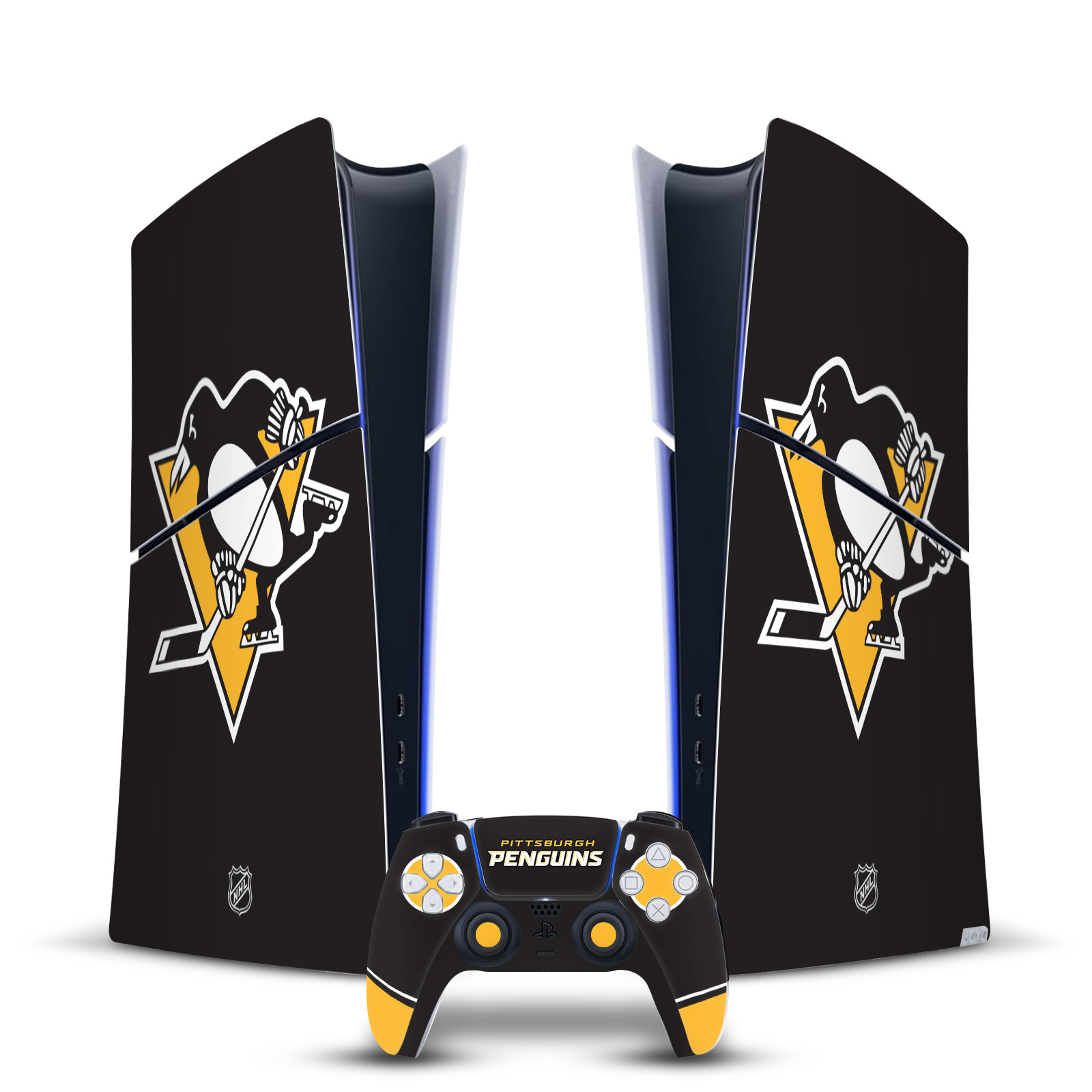 NHL PITTSBURGH PENGUINS VINYL SKIN FOR PS5 SLIM DIGITAL CONSOLE & CONTROLLER