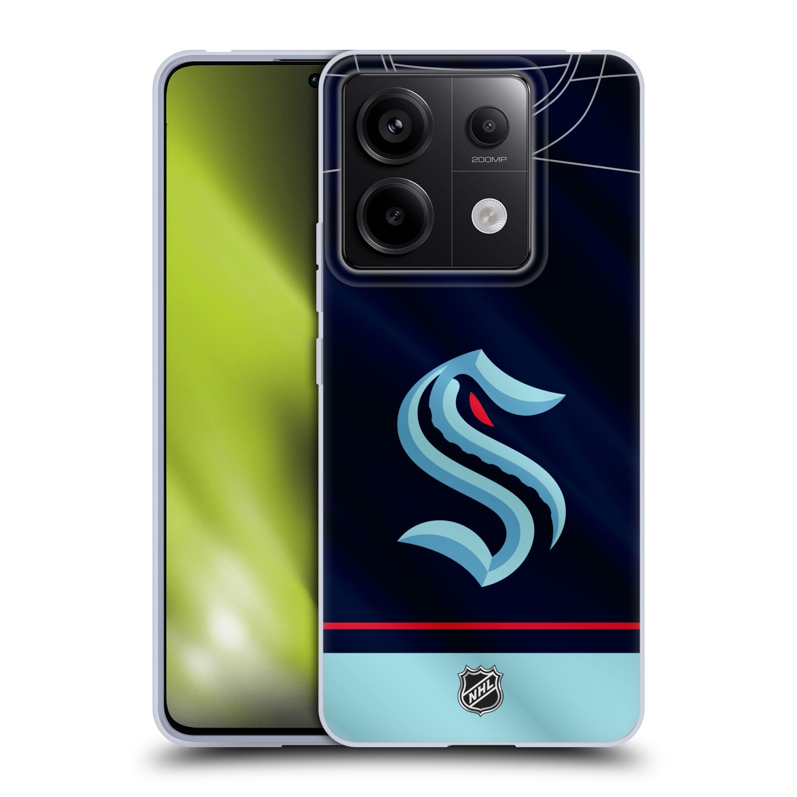 Silikonové pouzdro na mobil Xiaomi Redmi Note 13 Pro 5G / Poco X6 5G - NHL - Dres Seattle Kraken (Silikonový kryt, obal, pouzdro na mobilní telefon Xiaomi Redmi Note 13 Pro 5G / Poco X6 5G s licencovaným motivem NHL - Dres Seattle Kraken)