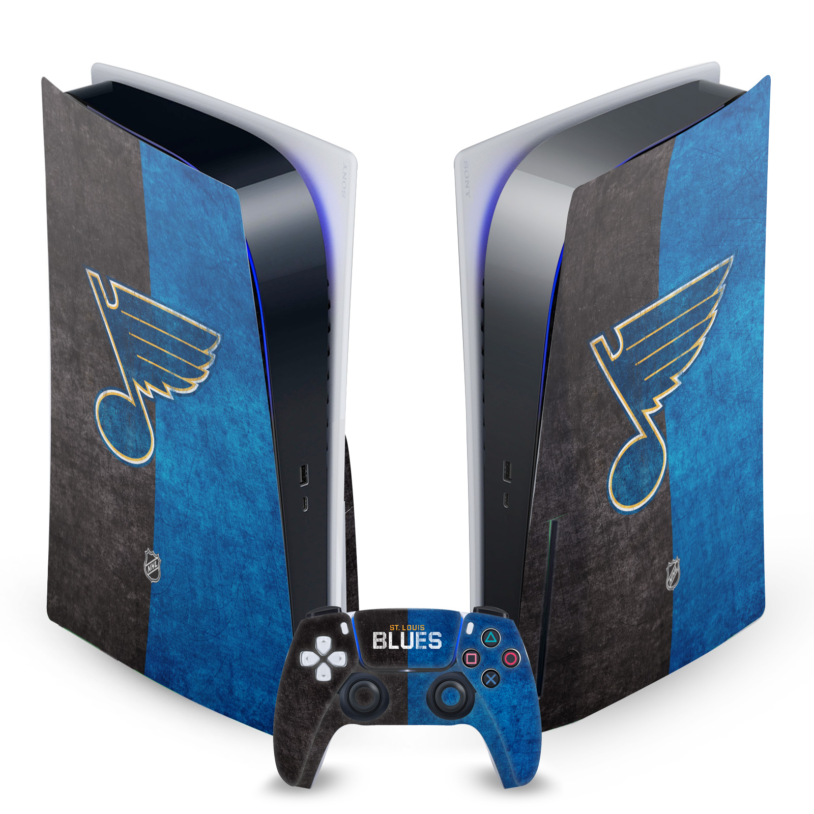 OFFICIAL NHL ST LOUIS BLUES VINYL SKIN DECAL FOR SONY PS5 DISC EDITION BUNDLE