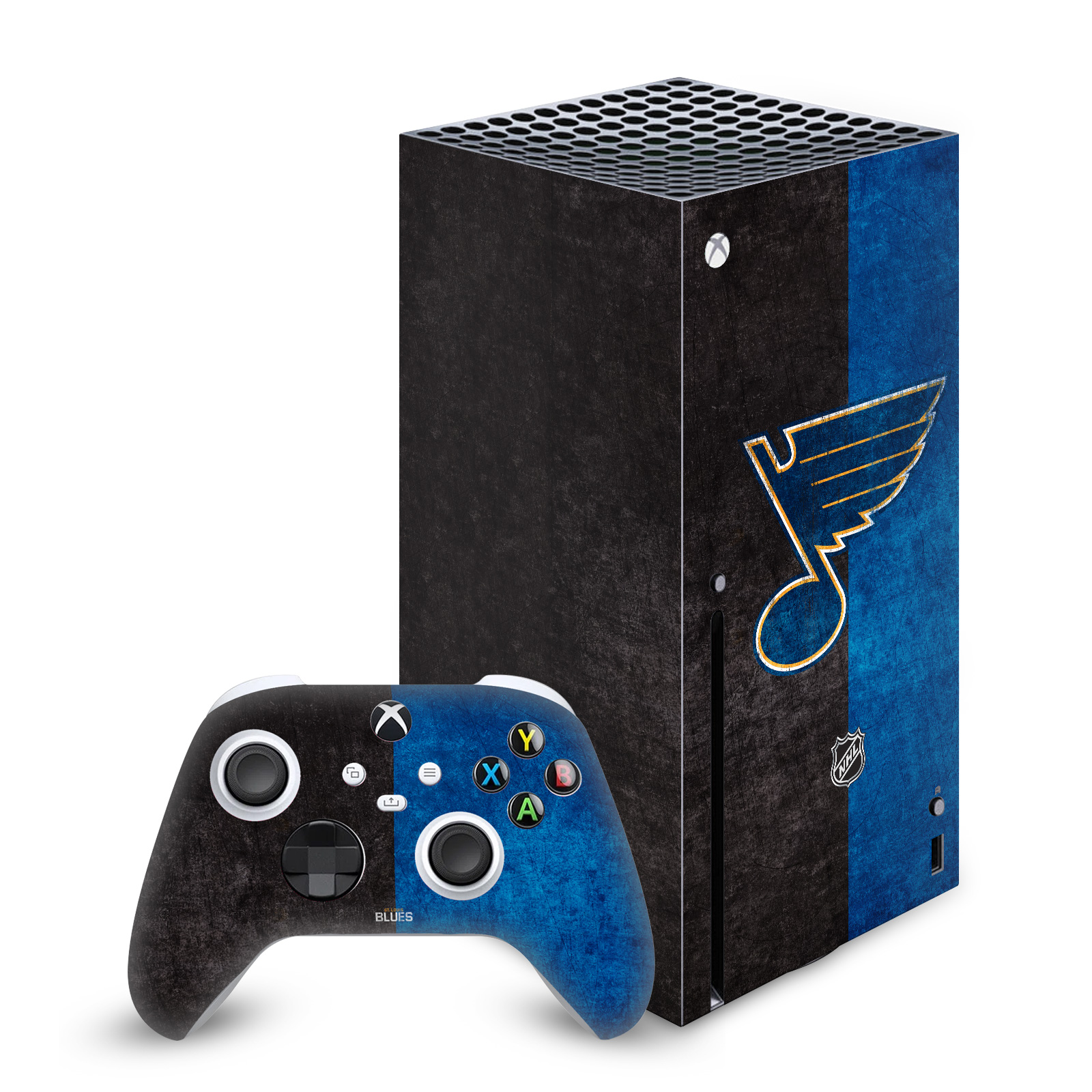 OFFICIAL NHL ST LOUIS BLUES VINYL SKIN DECAL FOR SERIES X CONSOLE & CONTROLLER