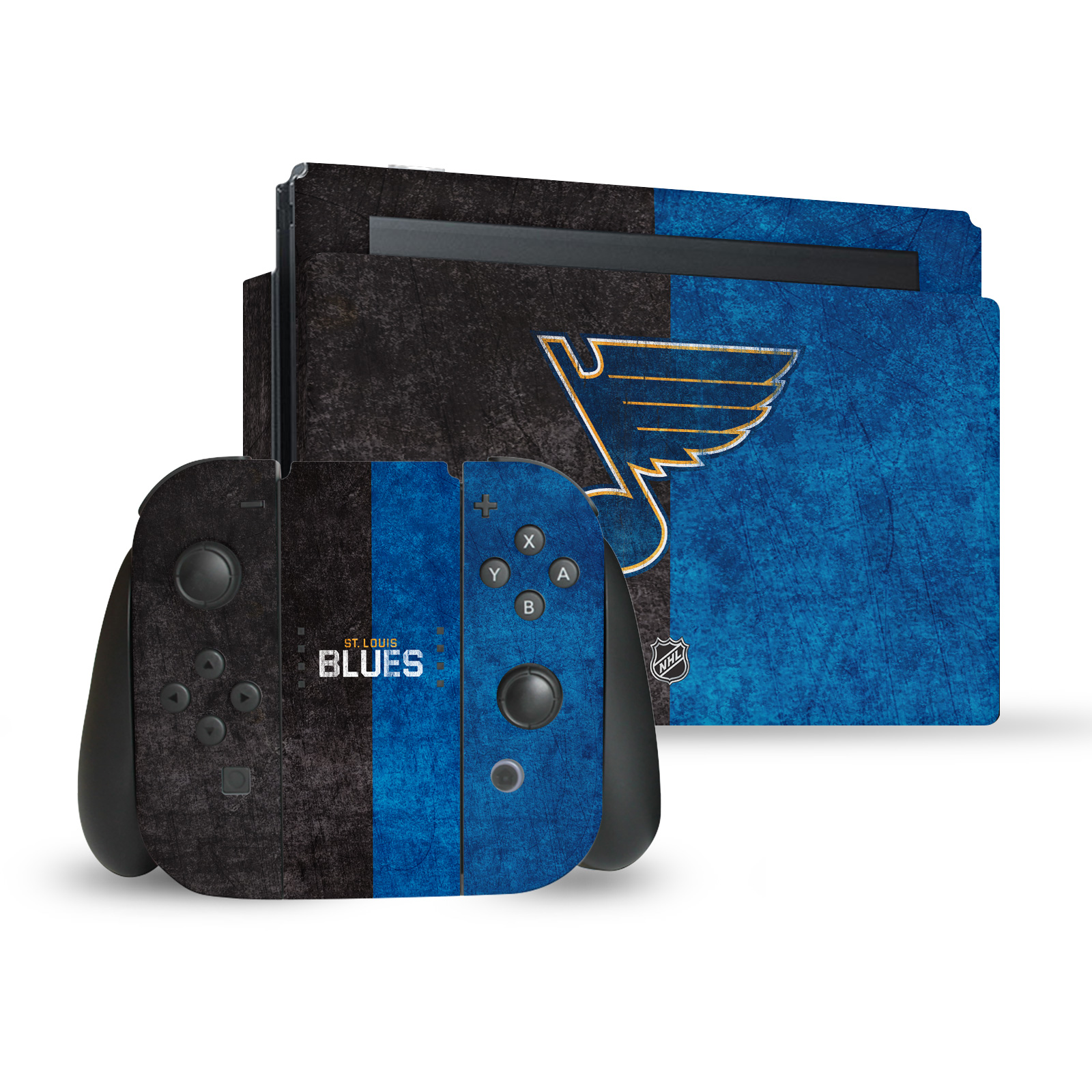 OFFICIAL NHL ST LOUIS BLUES VINYL STICKER SKIN DECAL FOR NINTENDO SWITCH BUNDLE