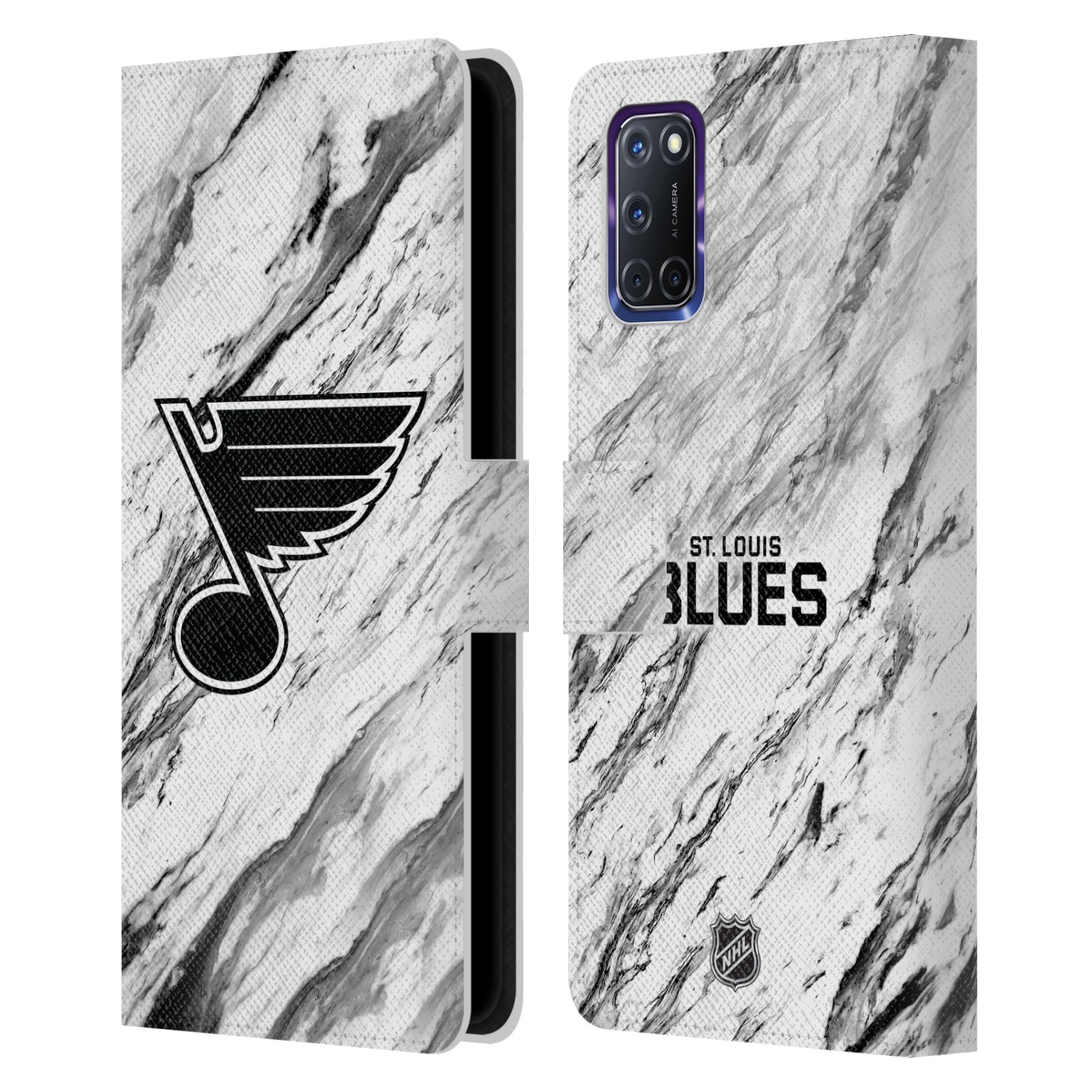 Head Case Designs Officially Licensed NHL Camouflage St Louis Blues Leather  Book Wallet Case Cover Compatible with Apple iPhone 15 Pro Max