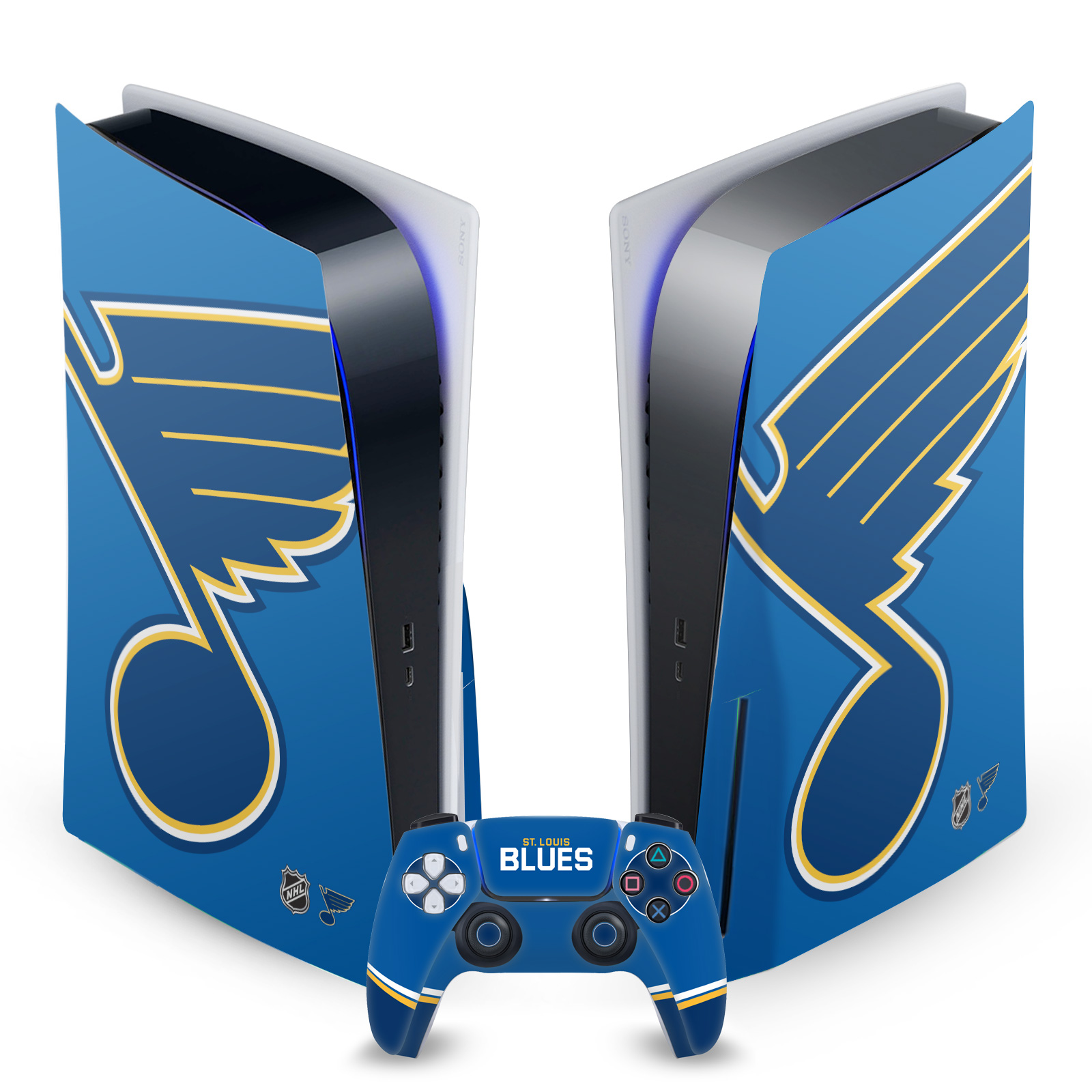 OFFICIAL NHL ST LOUIS BLUES VINYL SKIN DECAL FOR SONY PS5 DISC EDITION BUNDLE