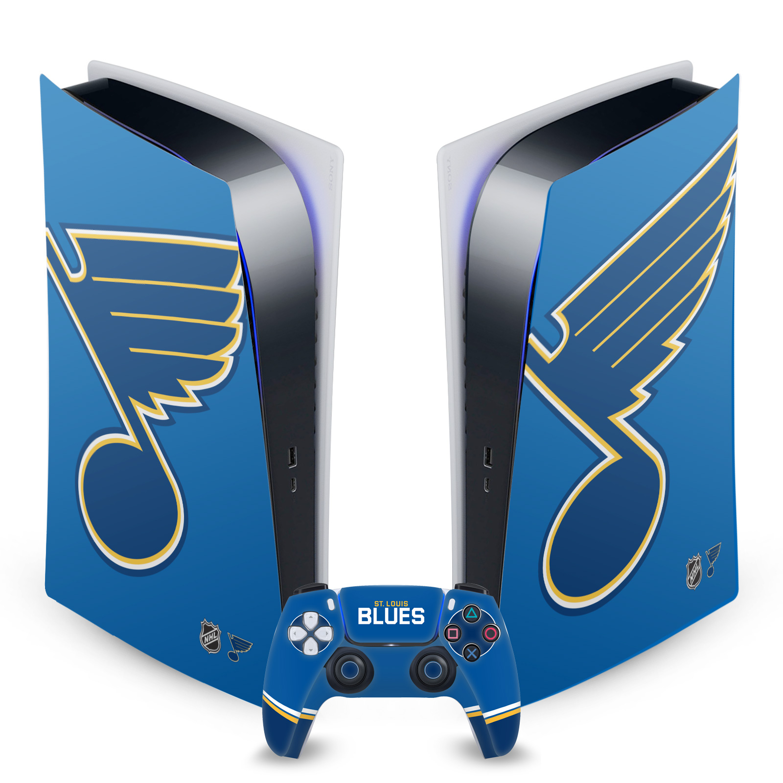 OFFICIAL NHL ST LOUIS BLUES VINYL SKIN DECAL FOR SONY PS5 DIGITAL EDITION BUNDLE