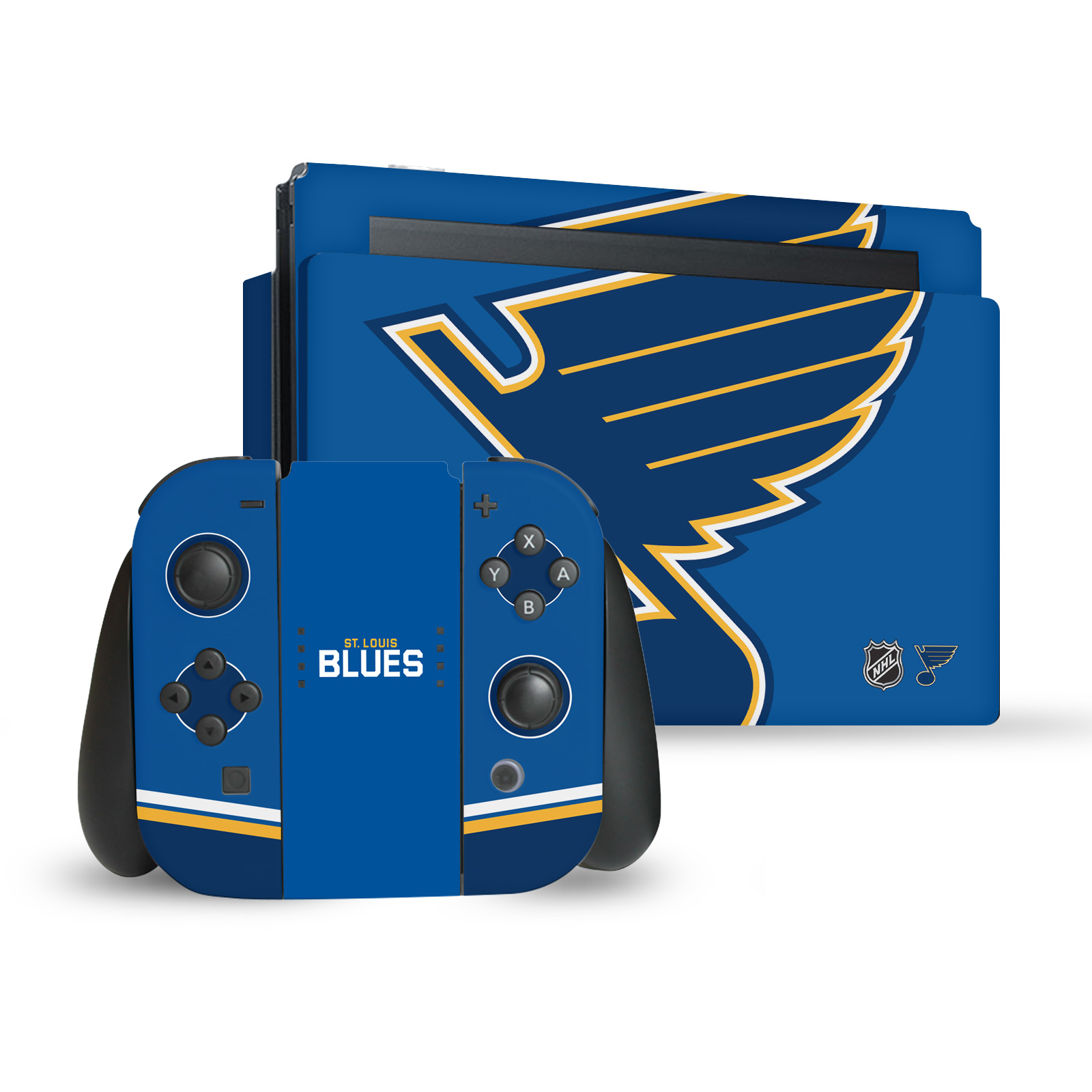 OFFICIAL NHL ST LOUIS BLUES VINYL STICKER SKIN DECAL FOR NINTENDO SWITCH BUNDLE