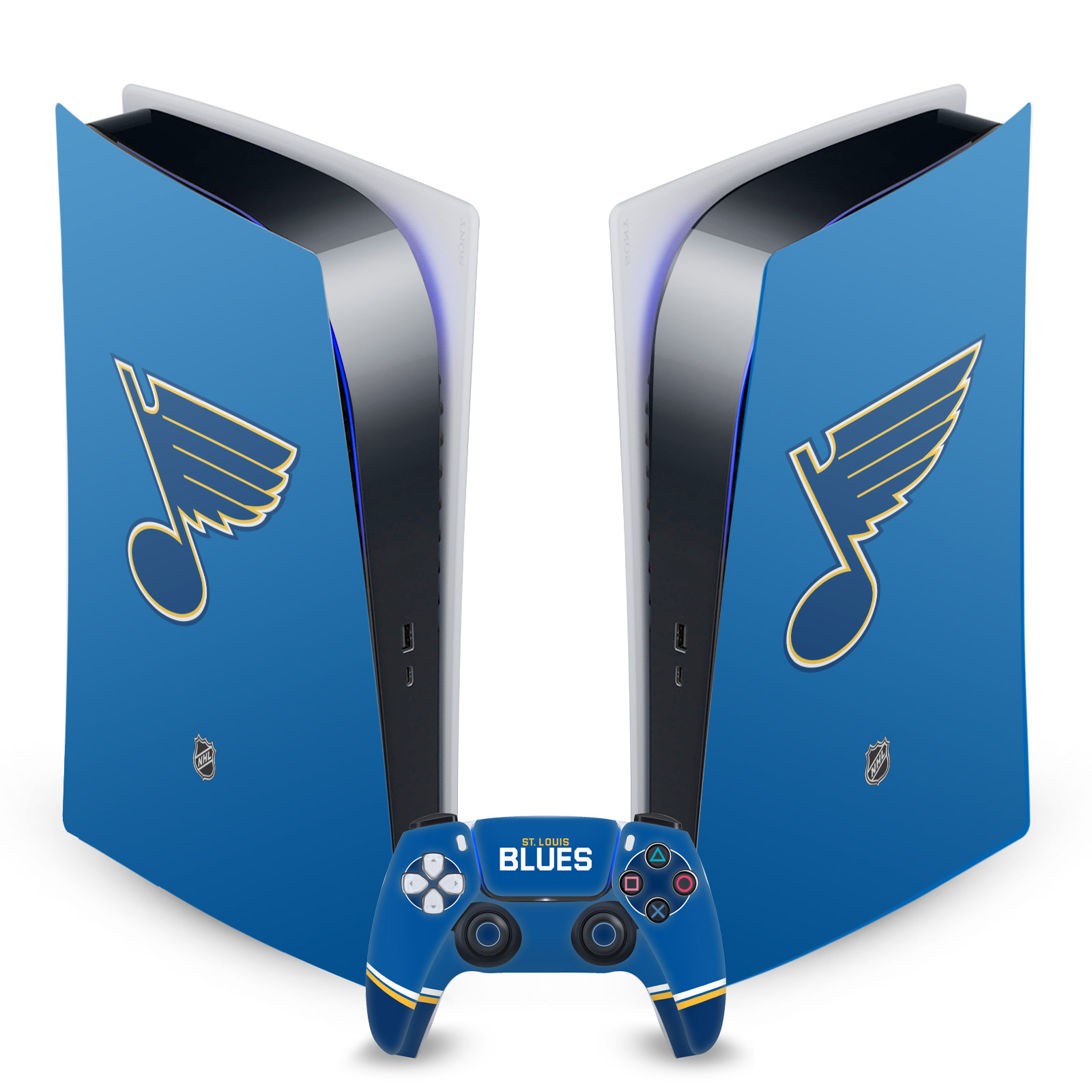 OFFICIAL NHL ST LOUIS BLUES VINYL SKIN DECAL FOR SONY PS5 DIGITAL EDITION BUNDLE