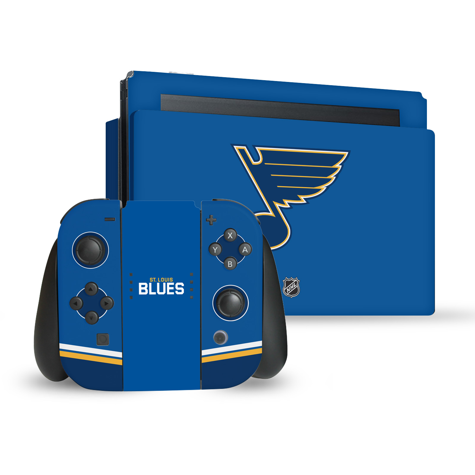 OFFICIAL NHL ST LOUIS BLUES VINYL STICKER SKIN DECAL FOR NINTENDO SWITCH BUNDLE