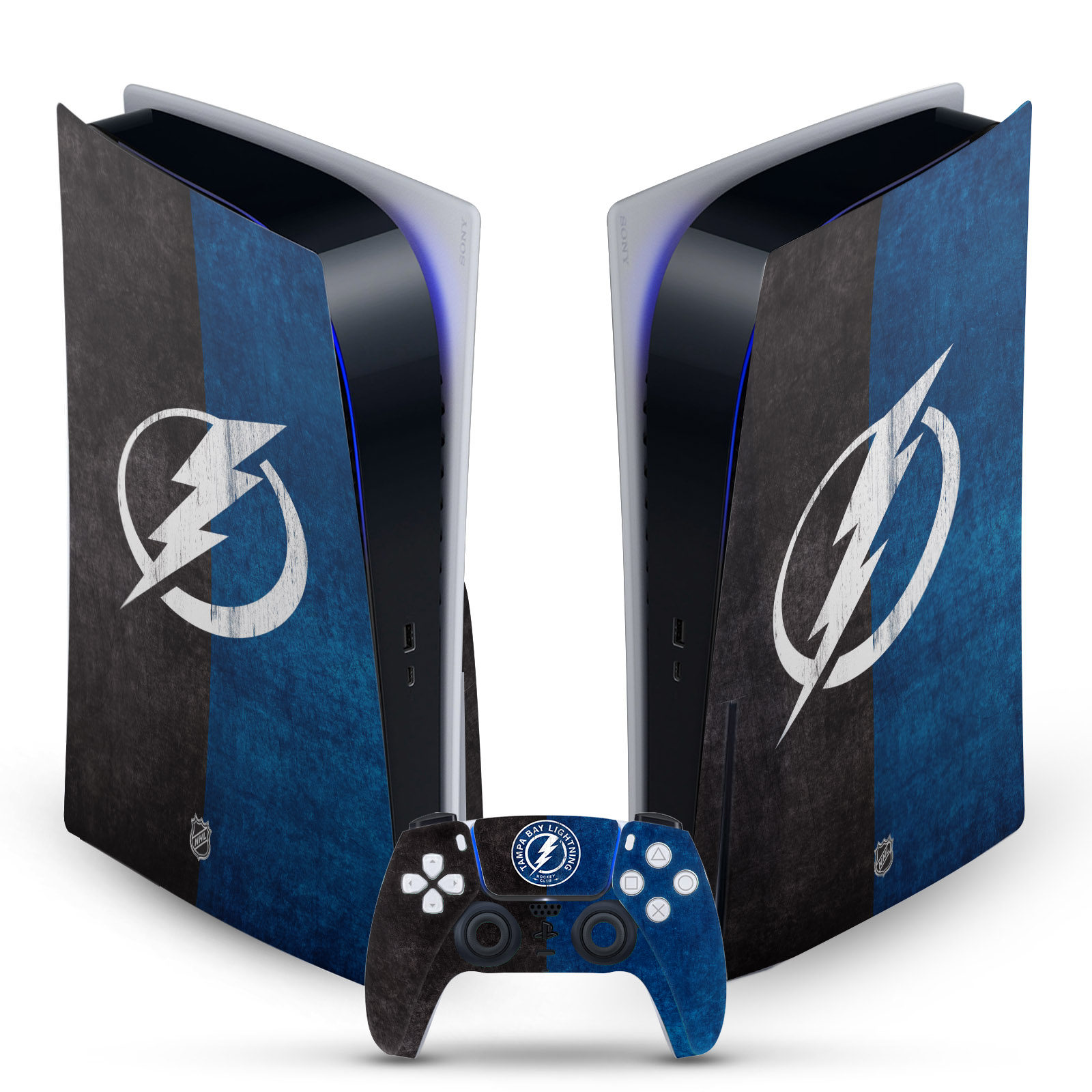 OFFICIAL NHL TAMPA BAY LIGHTNING VINYL SKIN FOR SONY PS5 DISC EDITION BUNDLE