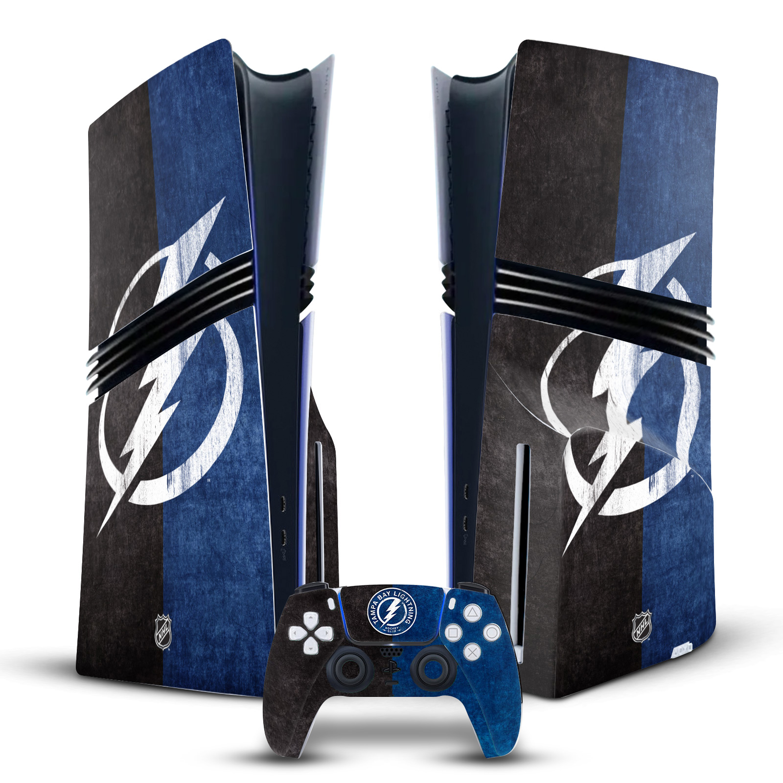 NHL TAMPA BAY LIGHTNING VINYL SKIN DECAL FOR SONY PS5 PRO DISC EDITION BUNDLE