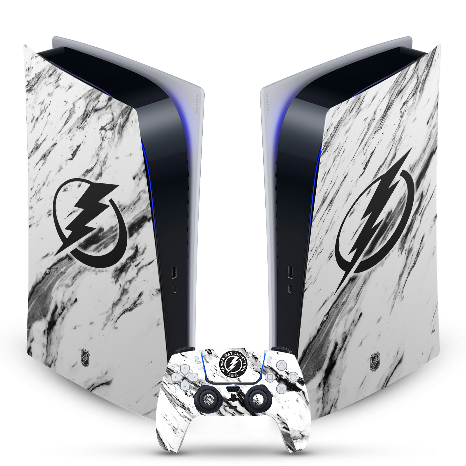 OFFICIAL NHL TAMPA BAY LIGHTNING VINYL SKIN FOR SONY PS5 DIGITAL EDITION BUNDLE