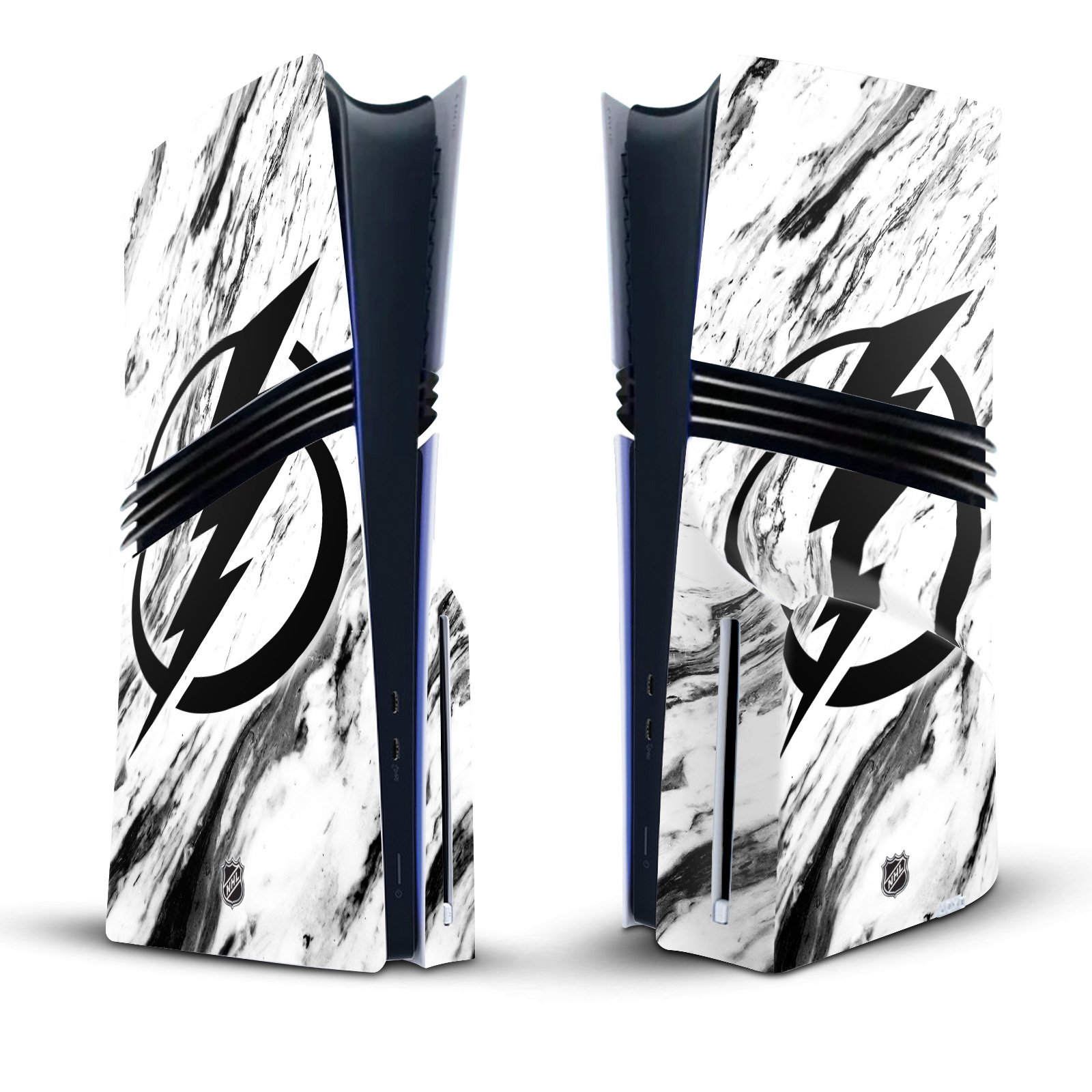 NHL TAMPA BAY LIGHTNING VINYL SKIN FOR SONY PS5 PRO DISC EDITION CONSOLE