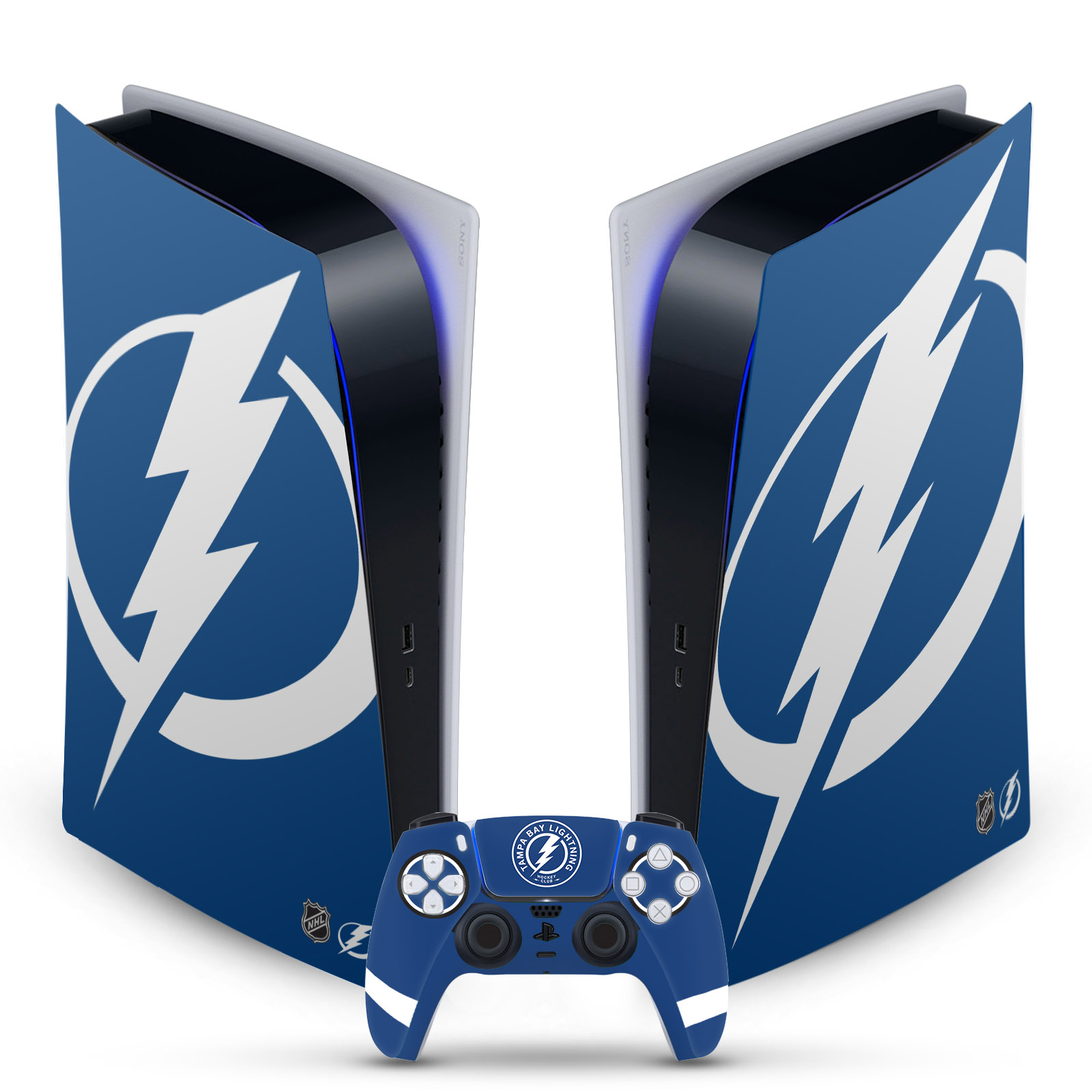 OFFICIAL NHL TAMPA BAY LIGHTNING VINYL SKIN FOR SONY PS5 DIGITAL EDITION BUNDLE