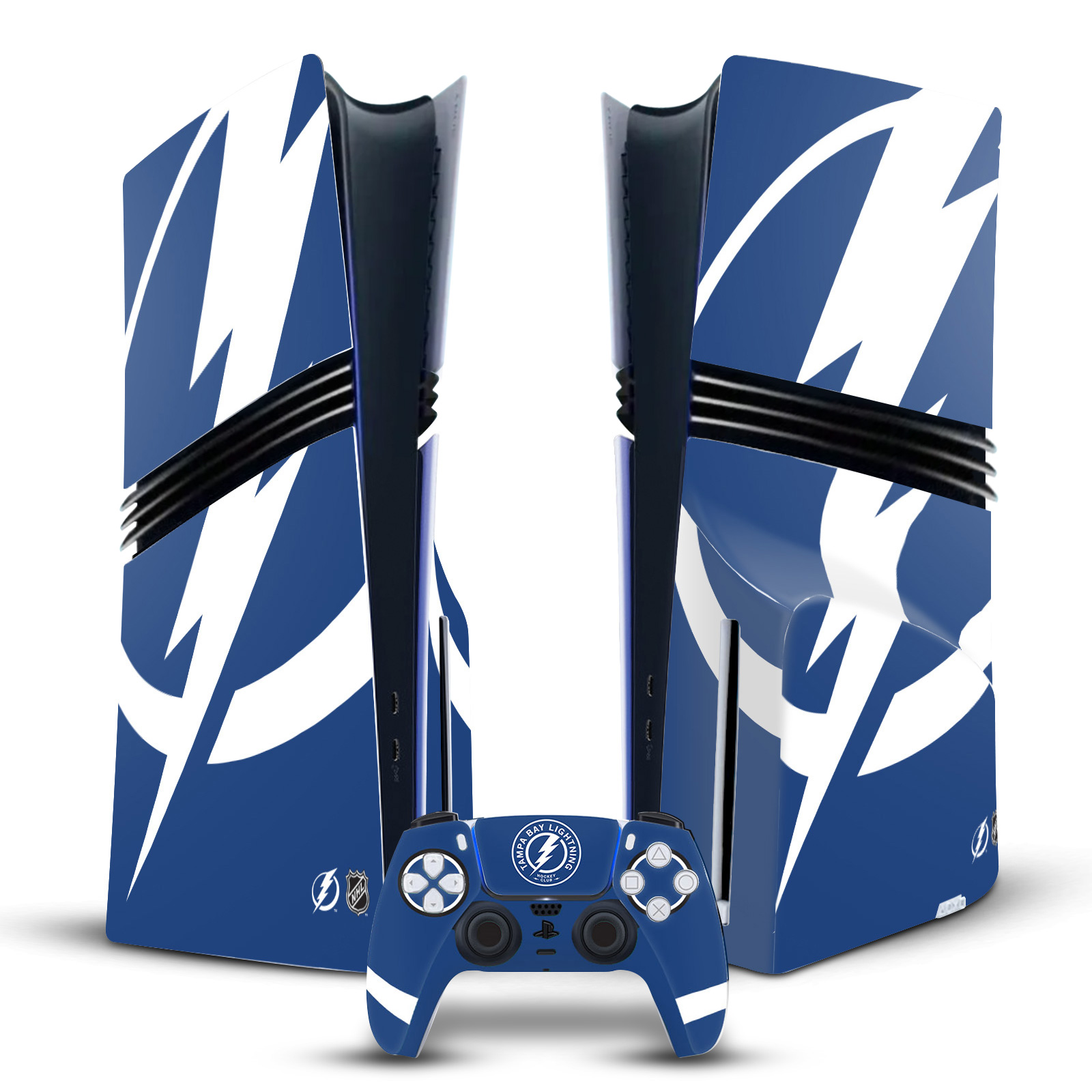 NHL TAMPA BAY LIGHTNING VINYL SKIN DECAL FOR SONY PS5 PRO DISC EDITION BUNDLE