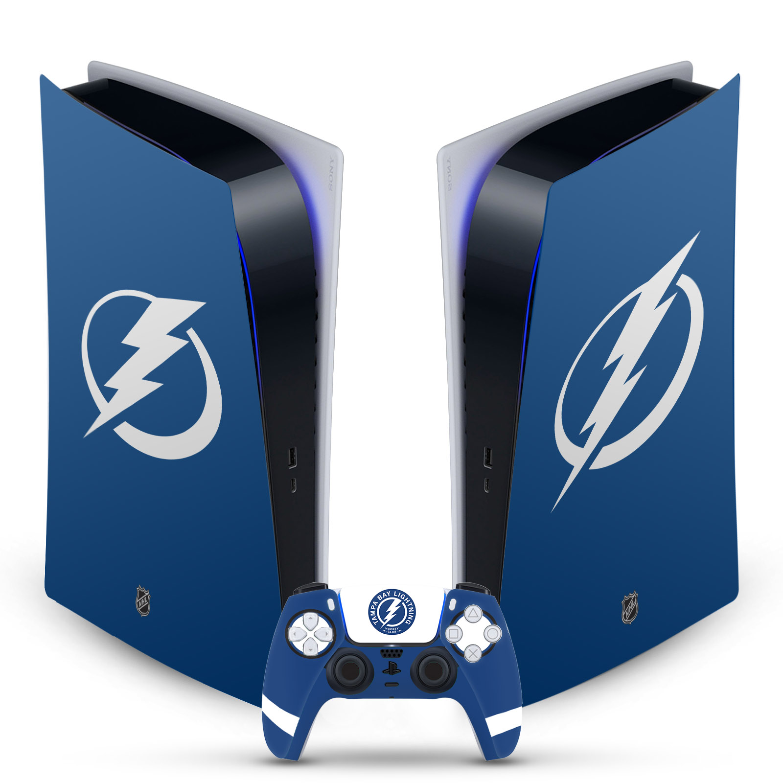 OFFICIAL NHL TAMPA BAY LIGHTNING VINYL SKIN FOR SONY PS5 DIGITAL EDITION BUNDLE