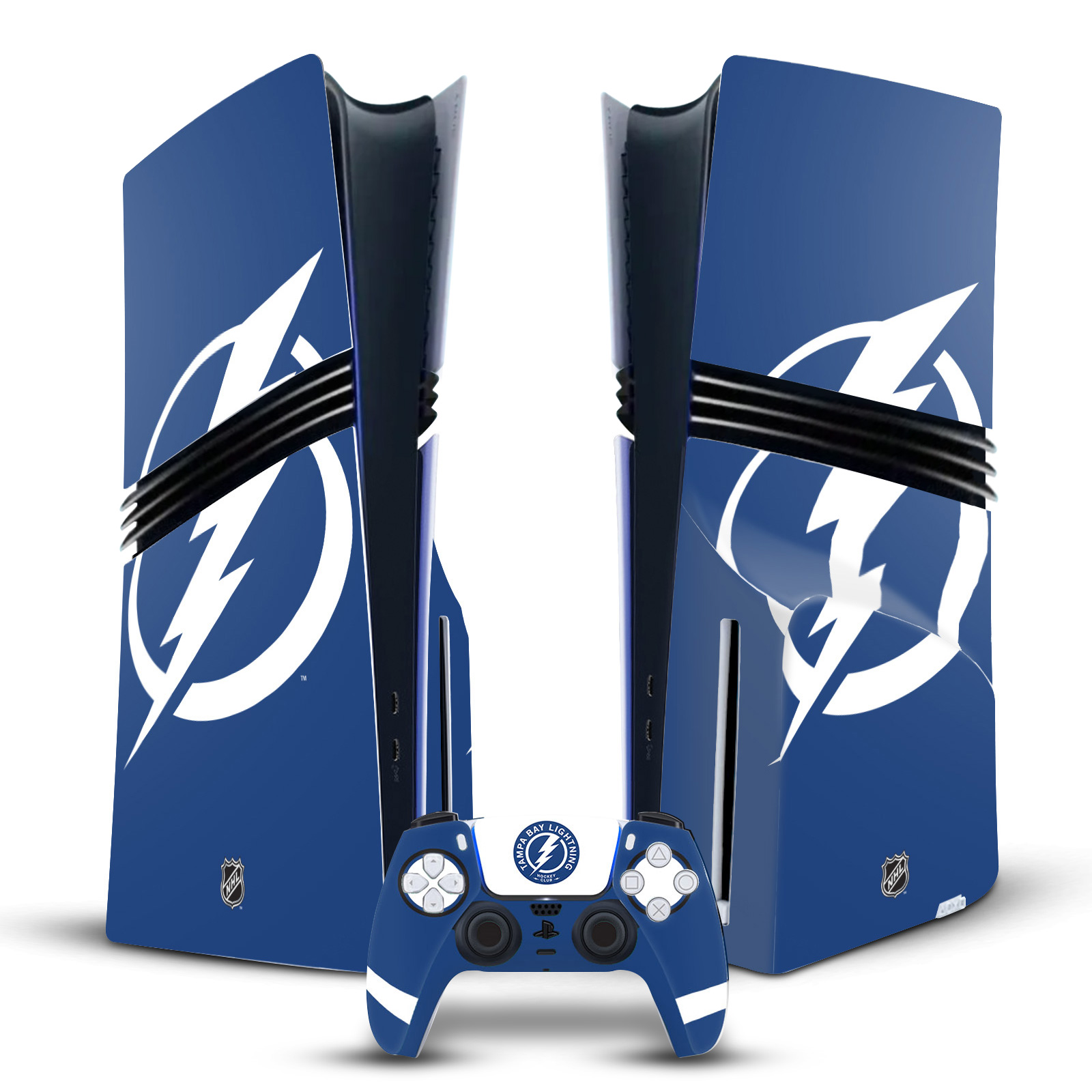 NHL TAMPA BAY LIGHTNING VINYL SKIN DECAL FOR SONY PS5 PRO DISC EDITION BUNDLE