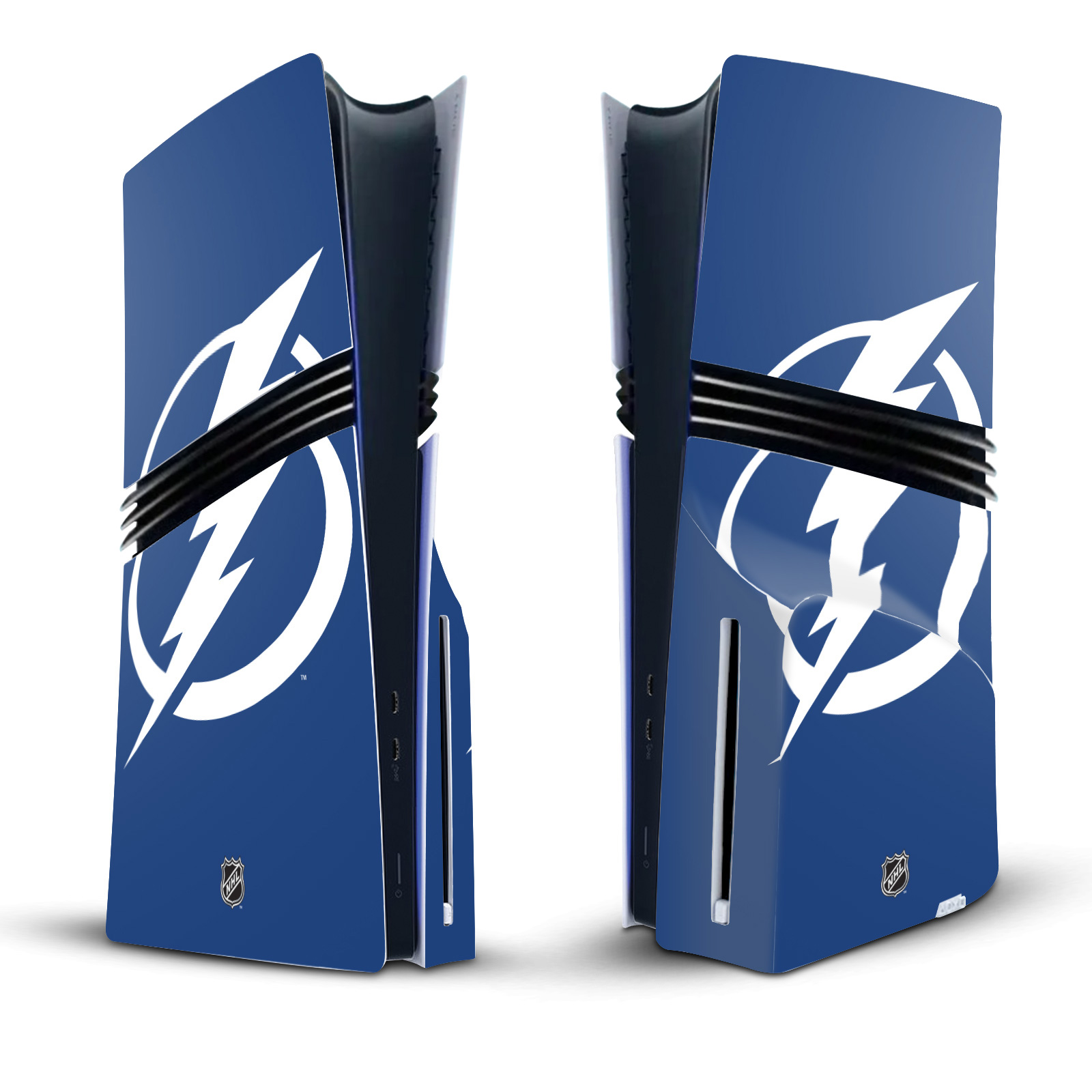 NHL TAMPA BAY LIGHTNING VINYL SKIN FOR SONY PS5 PRO DISC EDITION CONSOLE