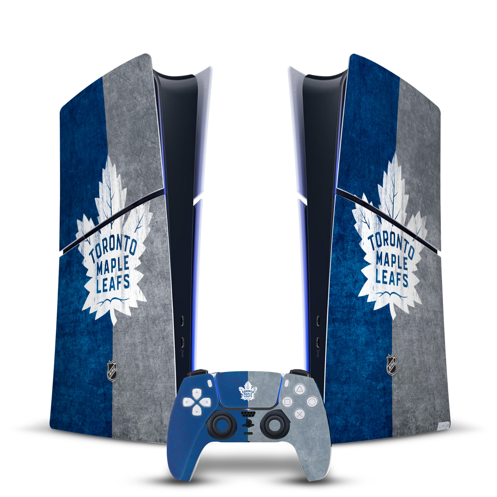 NHL TORONTO MAPLE LEAFS VINYL SKIN FOR PS5 SLIM DIGITAL CONSOLE & CONTROLLER