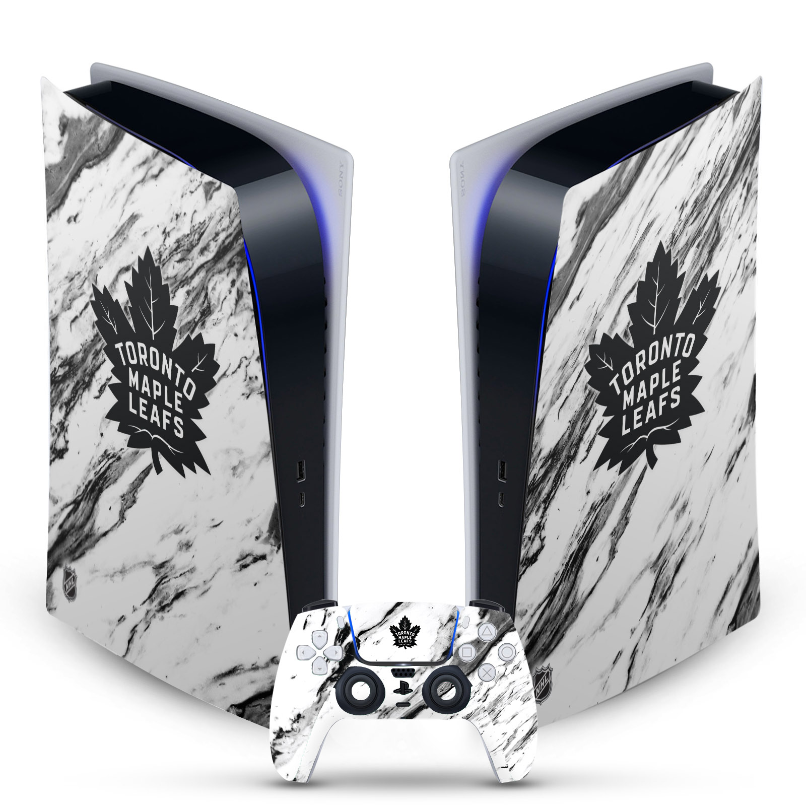 OFFICIAL NHL TORONTO MAPLE LEAFS VINYL SKIN FOR SONY PS5 DIGITAL EDITION BUNDLE