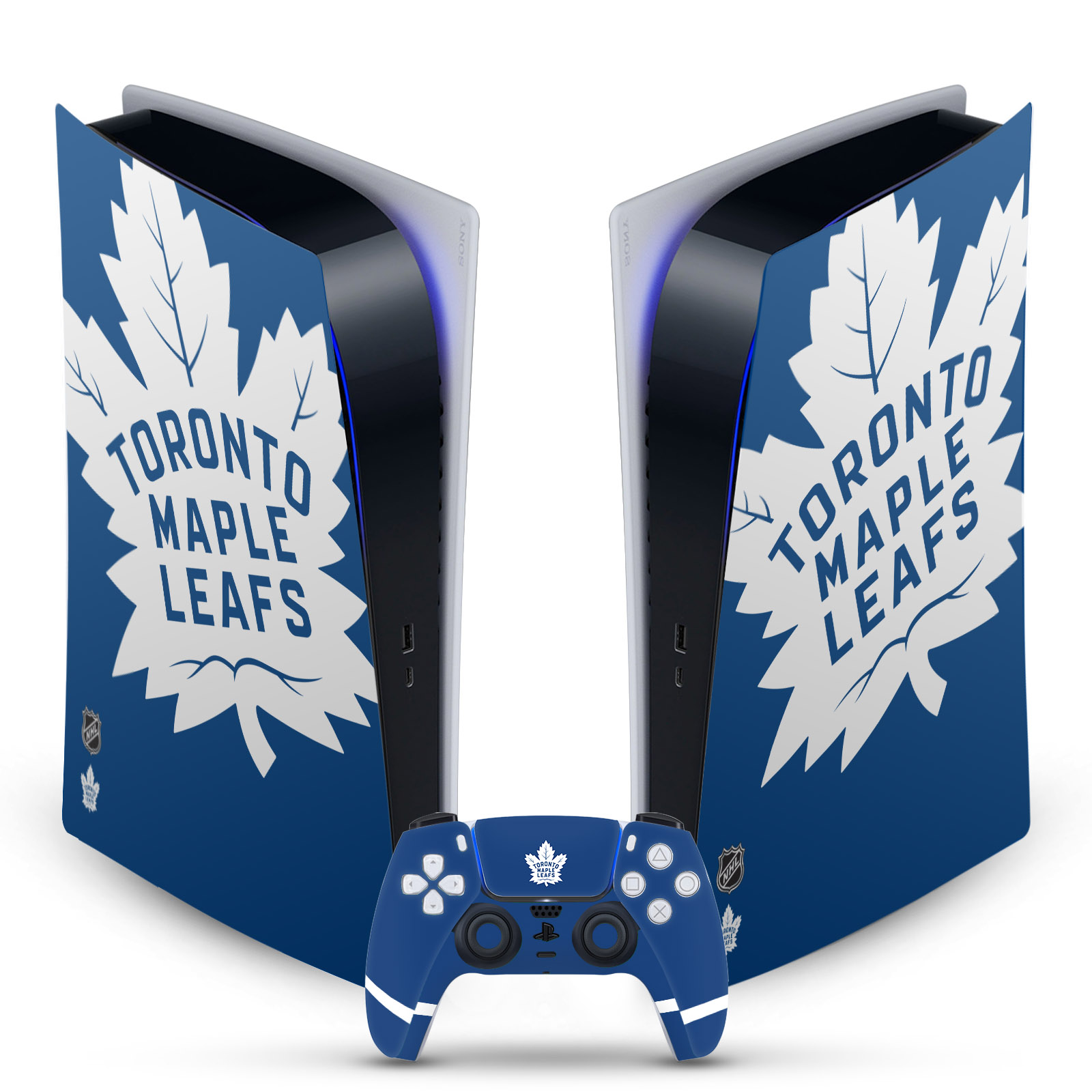 OFFICIAL NHL TORONTO MAPLE LEAFS VINYL SKIN FOR SONY PS5 DIGITAL EDITION BUNDLE