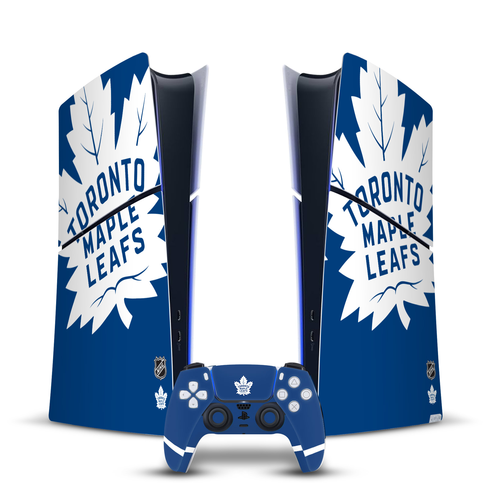 NHL TORONTO MAPLE LEAFS VINYL SKIN FOR PS5 SLIM DIGITAL CONSOLE & CONTROLLER