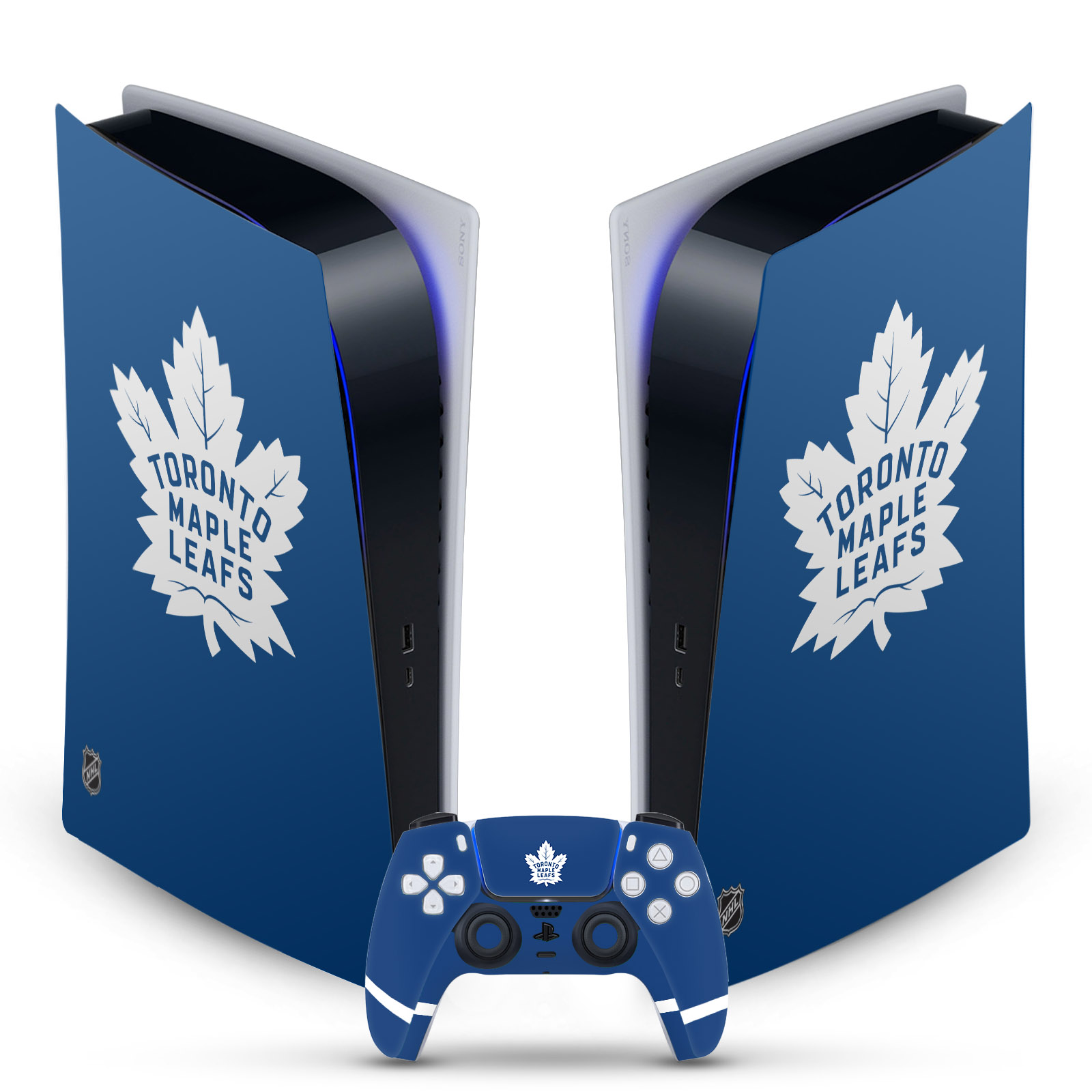 OFFICIAL NHL TORONTO MAPLE LEAFS VINYL SKIN FOR SONY PS5 DIGITAL EDITION BUNDLE