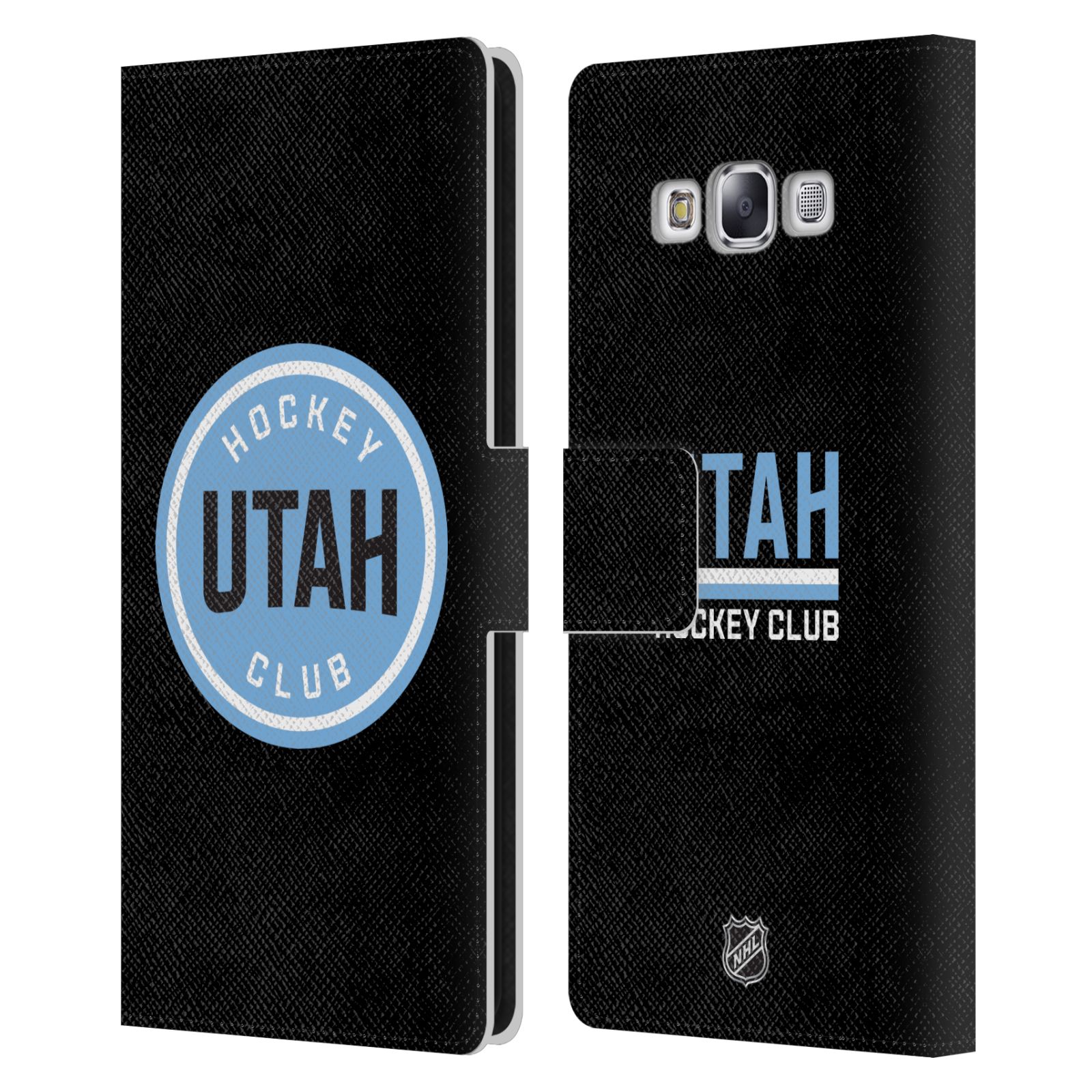 OFFICIAL NHL UTAH MAMMOTH LEATHER BOOK WALLET CASE COVER FOR SAMSUNG PHONES 3