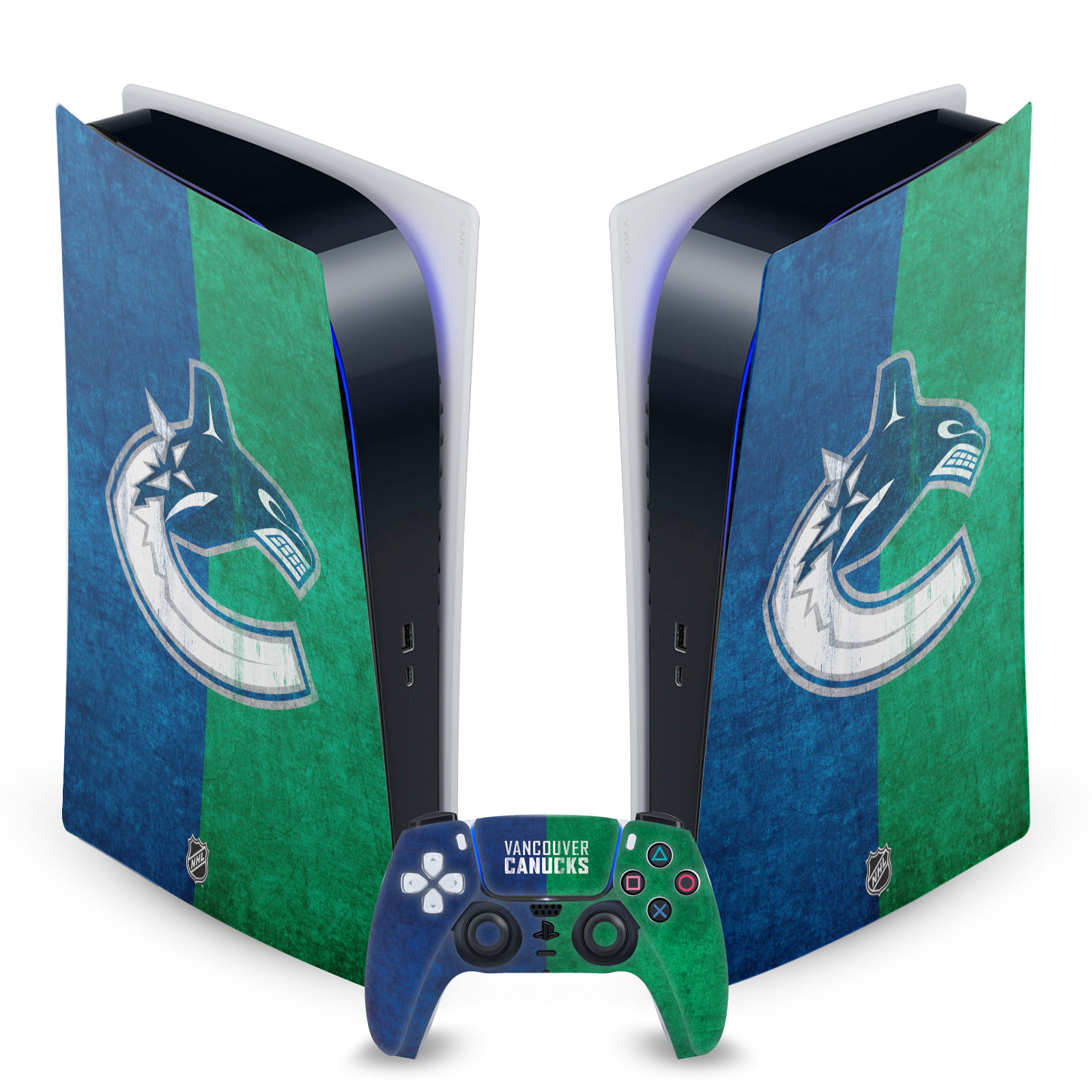 OFFICIAL NHL VANCOUVER CANUCKS VINYL SKIN FOR SONY PS5 DIGITAL EDITION BUNDLE