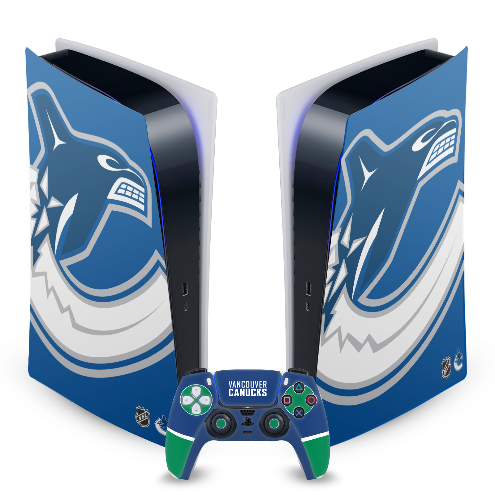 OFFICIAL NHL VANCOUVER CANUCKS VINYL SKIN FOR SONY PS5 DIGITAL EDITION BUNDLE