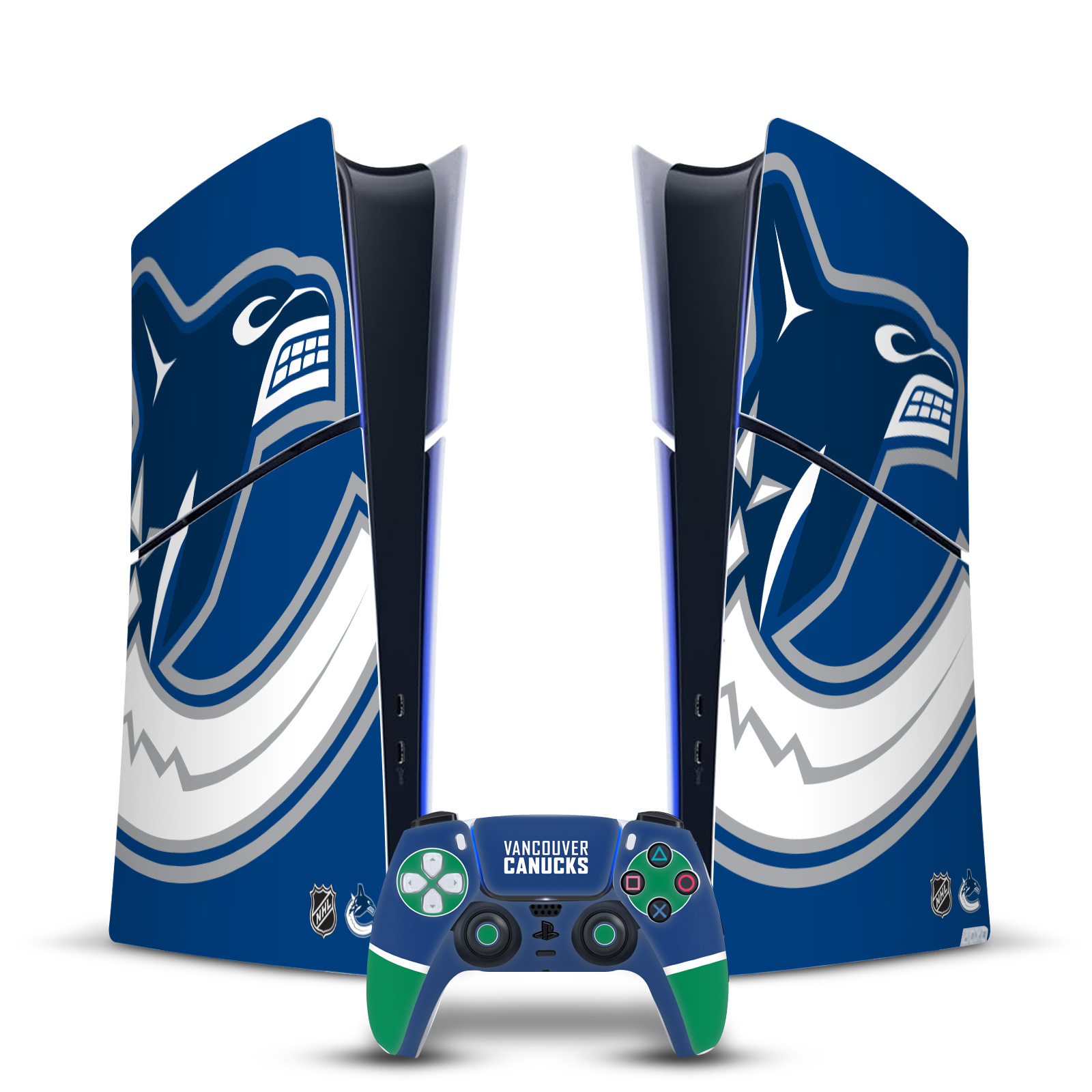 NHL VANCOUVER CANUCKS VINYL SKIN DECAL FOR PS5 SLIM DIGITAL CONSOLE & CONTROLLER