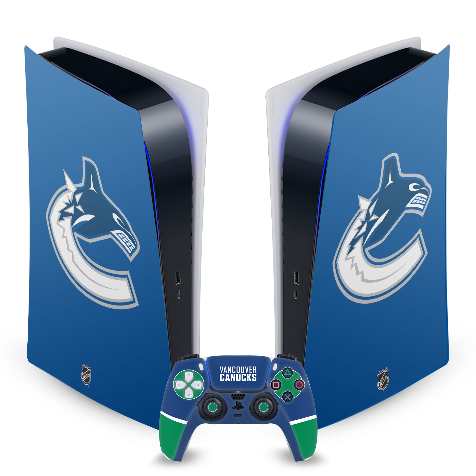 OFFICIAL NHL VANCOUVER CANUCKS VINYL SKIN FOR SONY PS5 DIGITAL EDITION BUNDLE