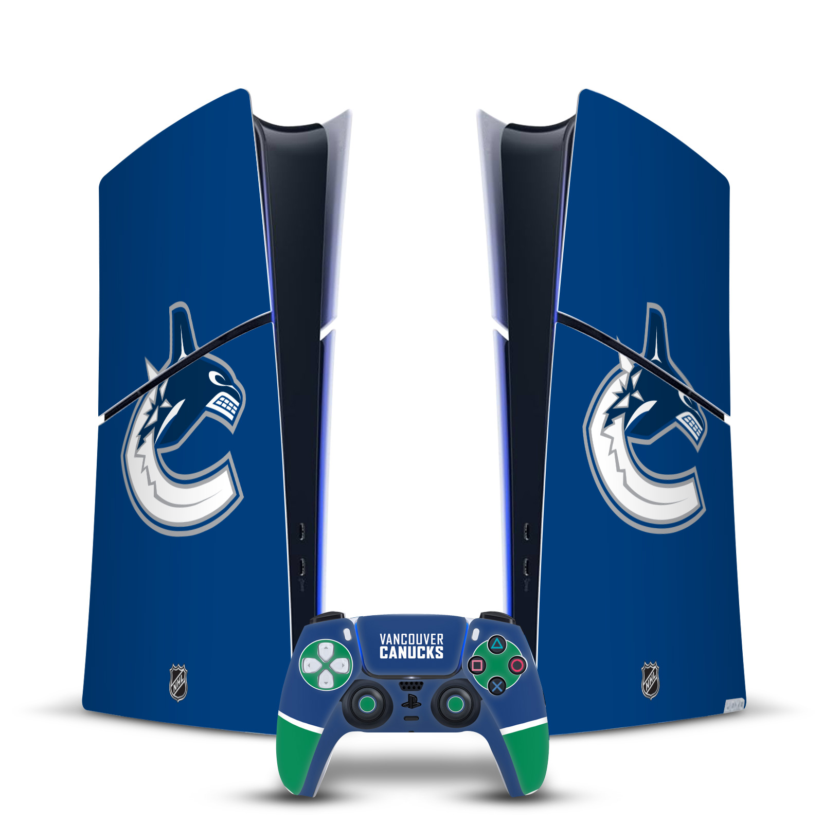 NHL VANCOUVER CANUCKS VINYL SKIN DECAL FOR PS5 SLIM DIGITAL CONSOLE & CONTROLLER