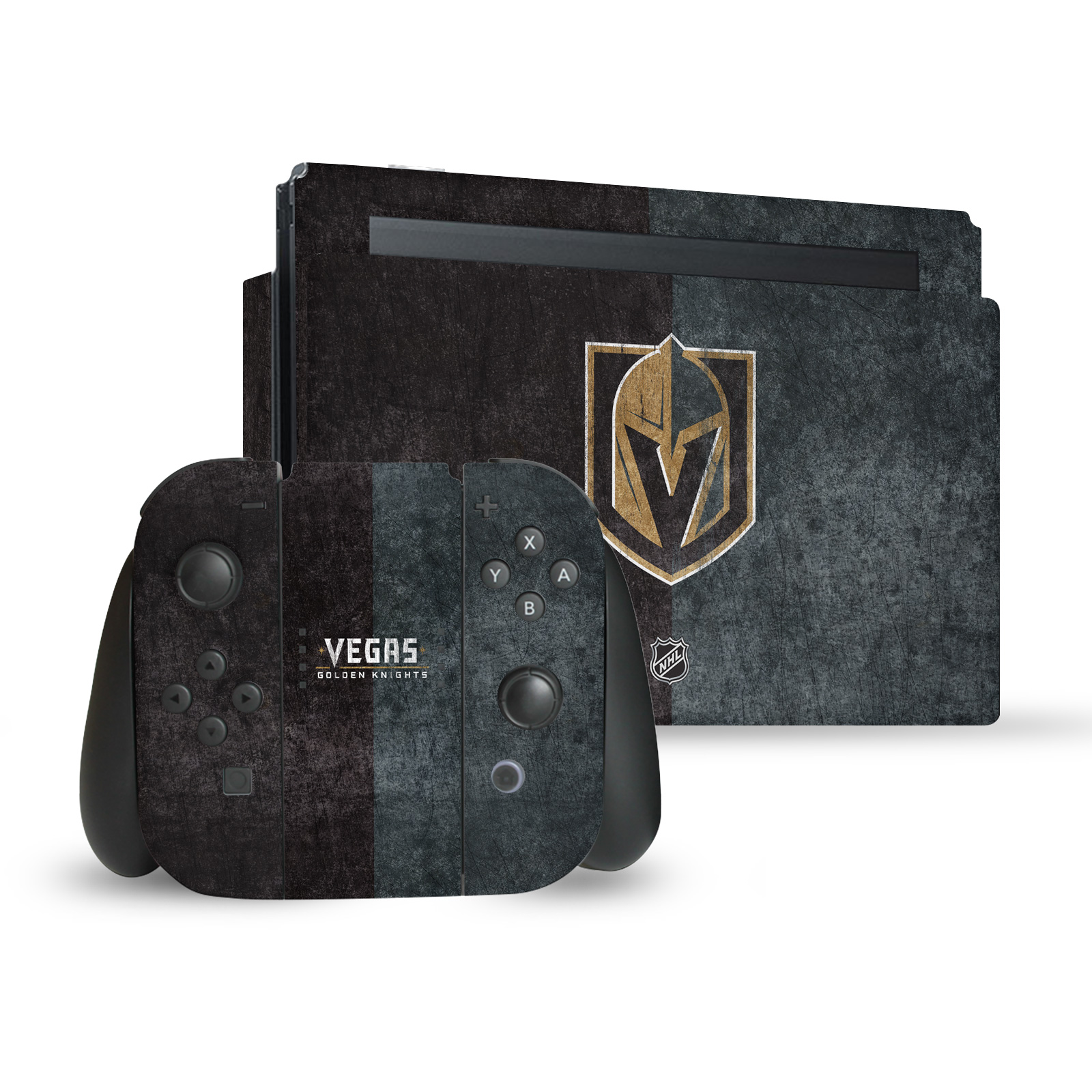 OFFICIAL NHL VEGAS GOLDEN KNIGHTS VINYL SKIN DECAL FOR NINTENDO SWITCH BUNDLE